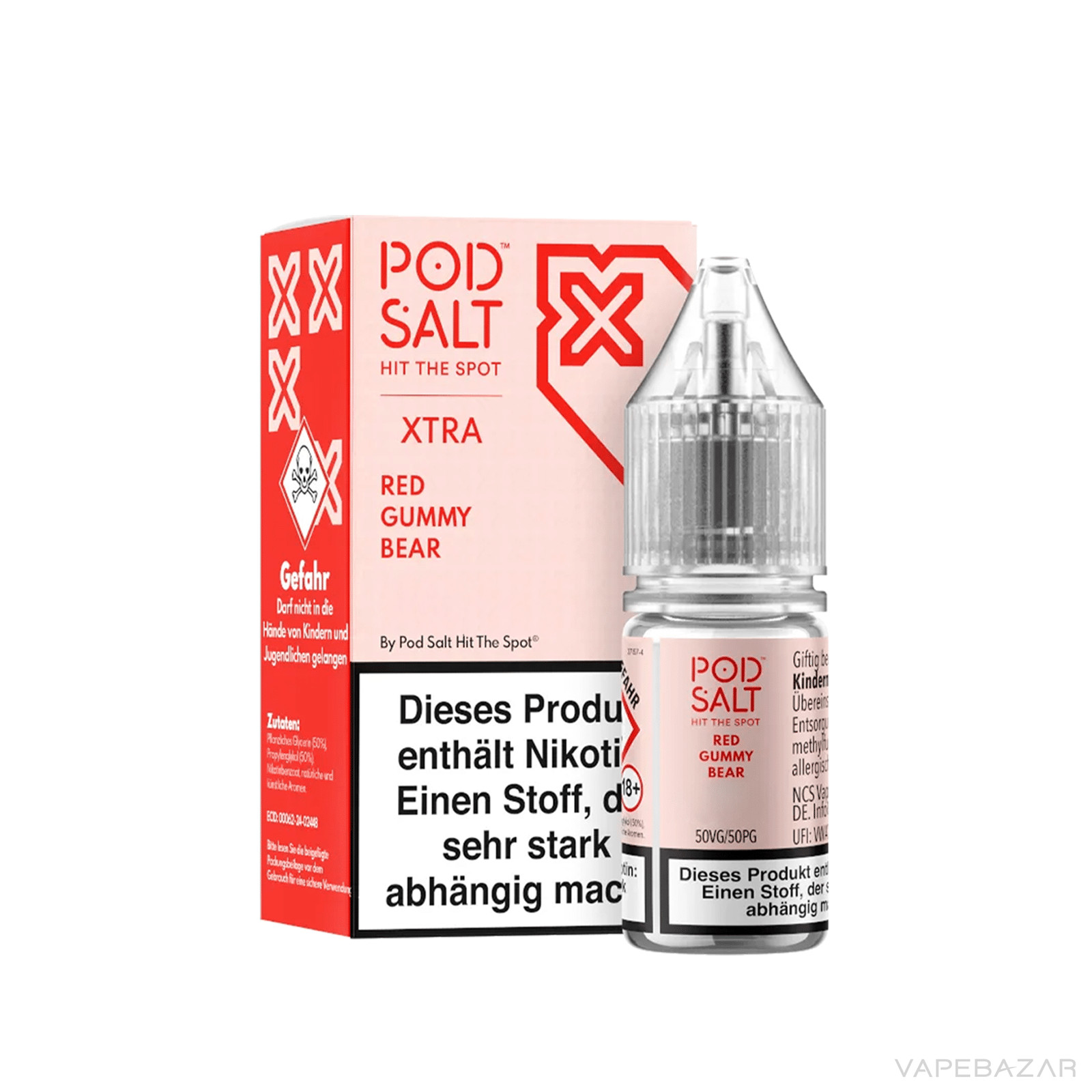 Pod Salt X Red Gummy Bear 3 | Vapebazar Pod Salt X Nikotinsalz Liquid - Red Gummy Bear
