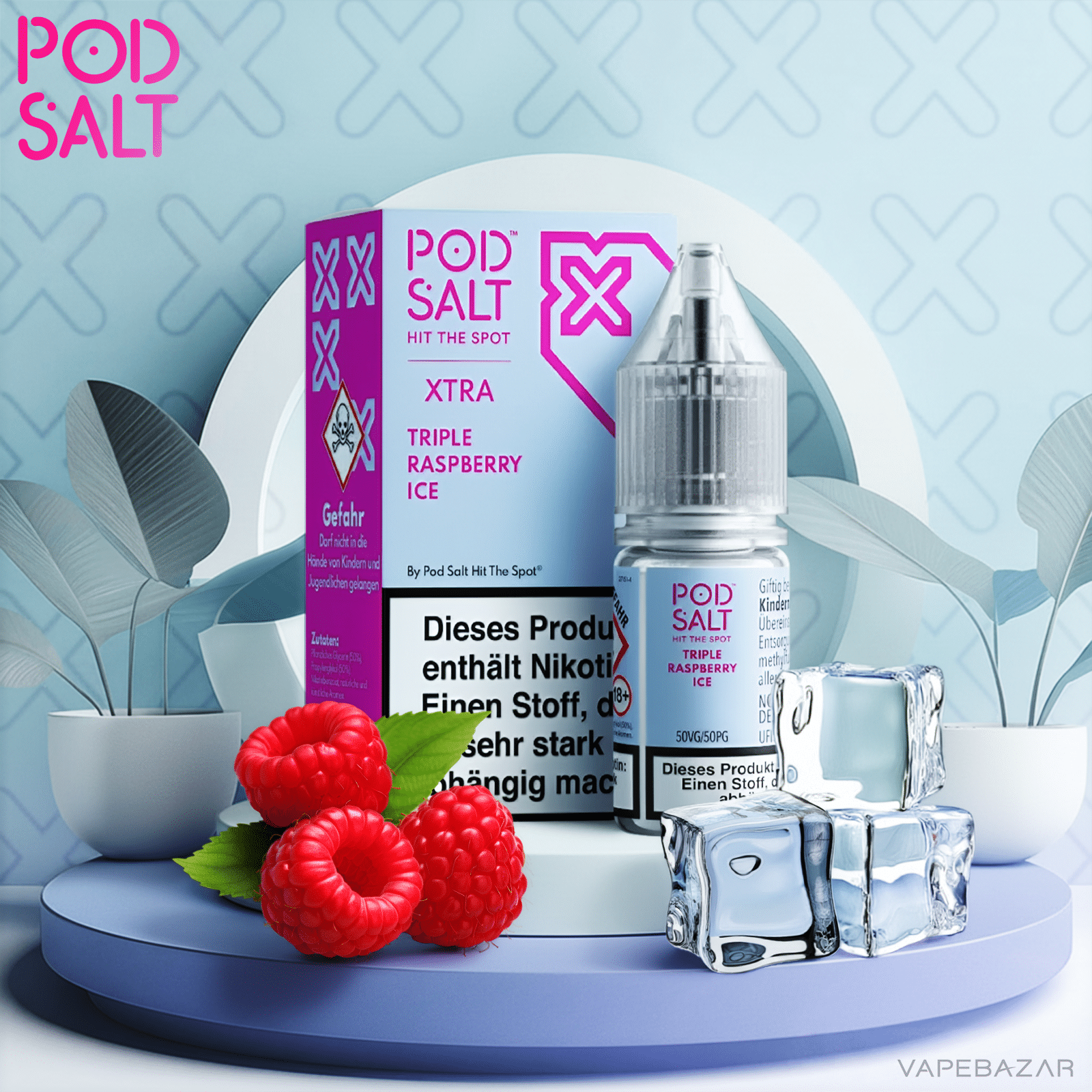 Pod Salt X Triple Raspberry Ice | Vapebazar Pod Salt X Triple Raspberry Ice