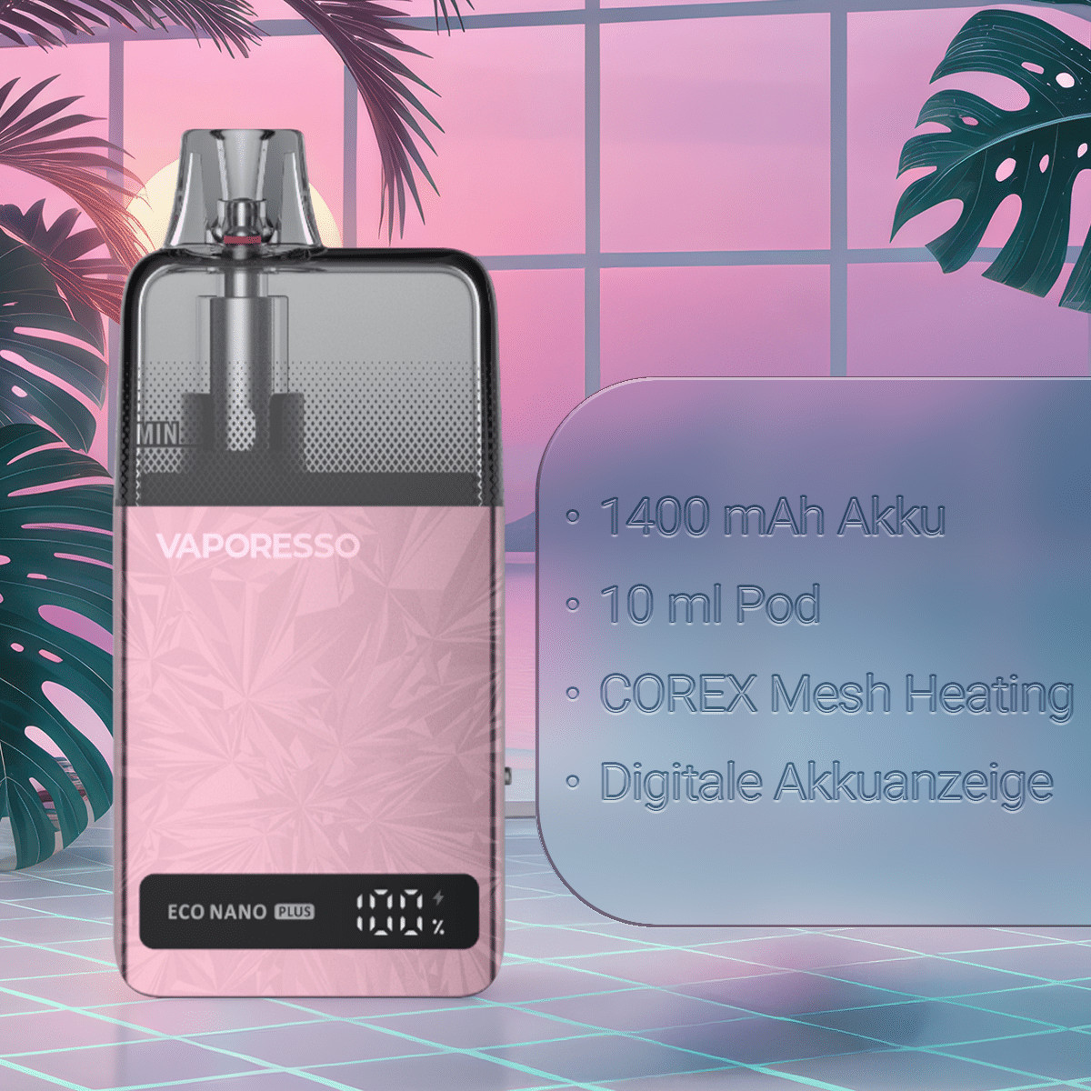 Vaporesso Eco Nano Plus Coral Pink 3 | Vapebazar Vaporesso Eco Nano Plus - Midnight Black