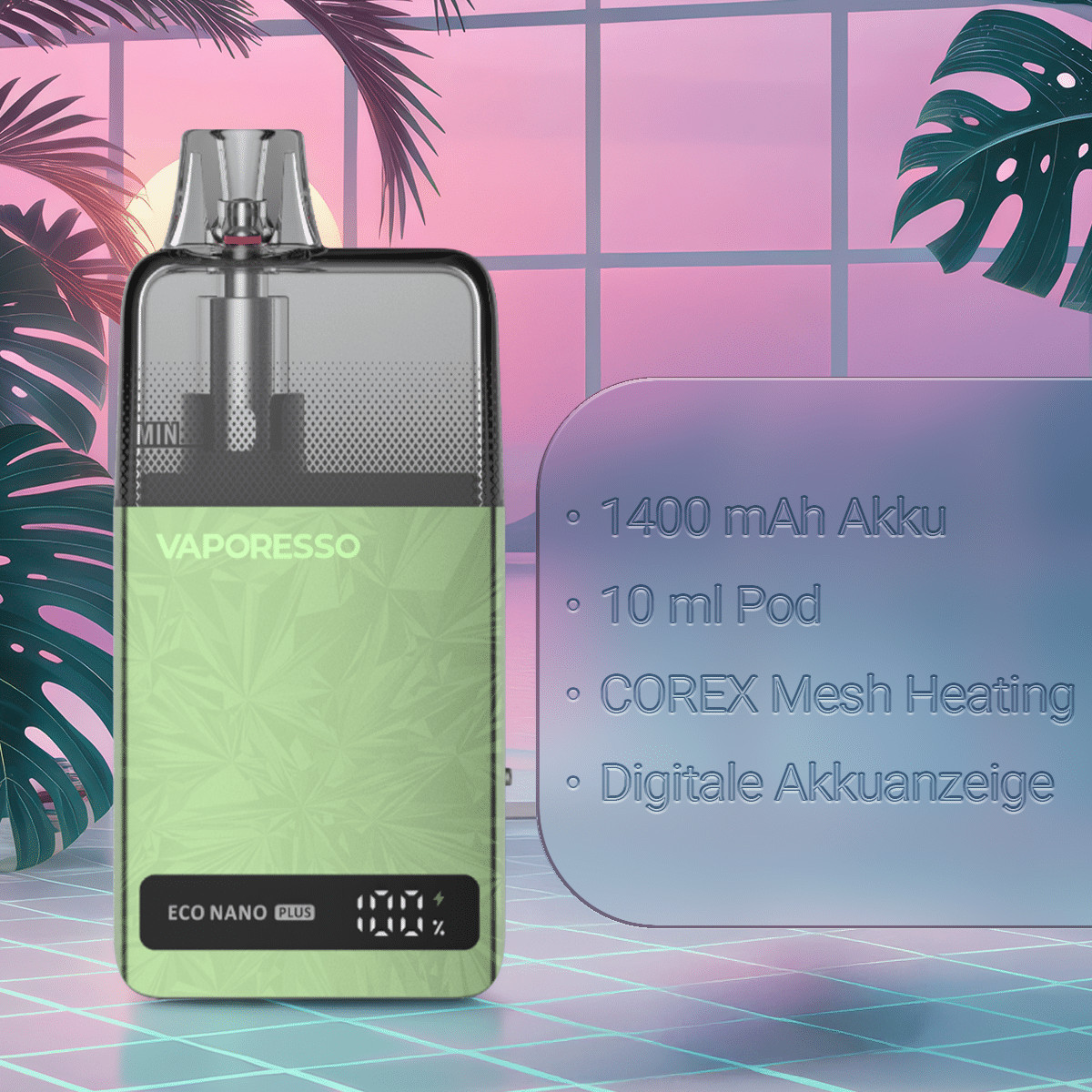Vaporesso Eco Nano Plus Grape Green 3 1 | Vapebazar Vaporesso Eco Nano Plus - Midnight Black
