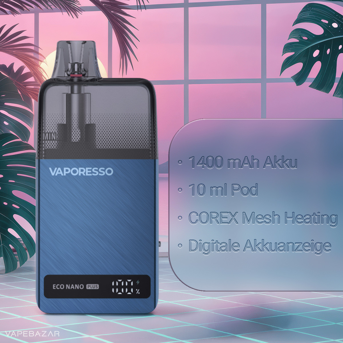 Vaporesso Eco Nano Plus Sky Blue 3 | Vapebazar Vaporesso Eco Nano Plus - Midnight Black