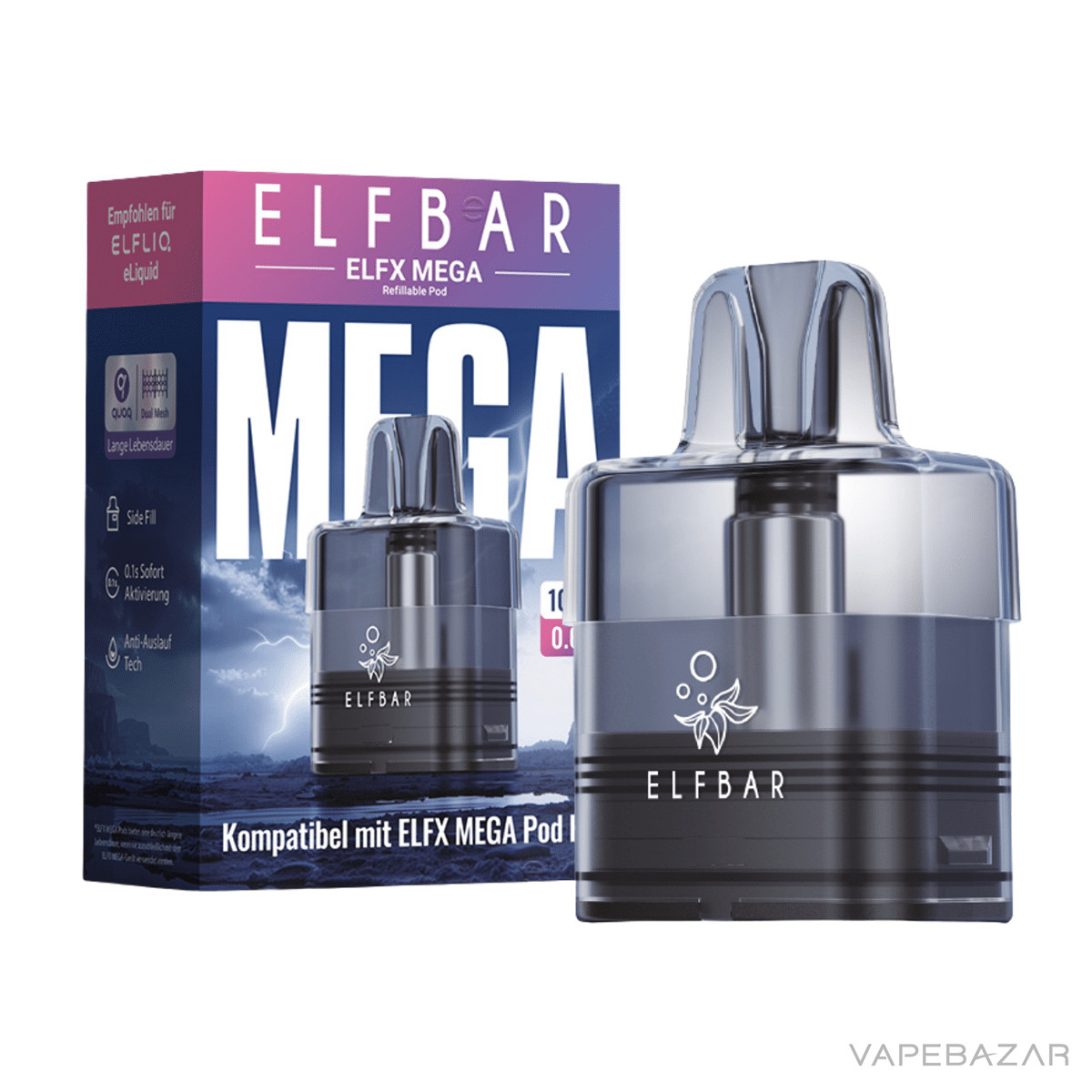 Elfbar ELFX Mega 10ml Pods | Vapebazar Elfbar Elfx Mega 10Ml Pods