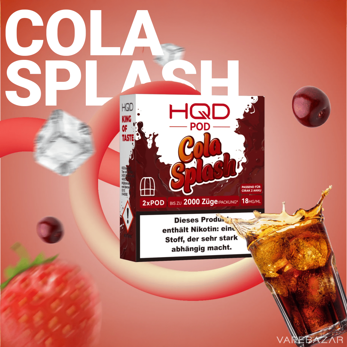Hqd Pod 2 Cola Splash | Vapebazar Hqd Pod 2 Hqd Cirak 2 Cola Splash