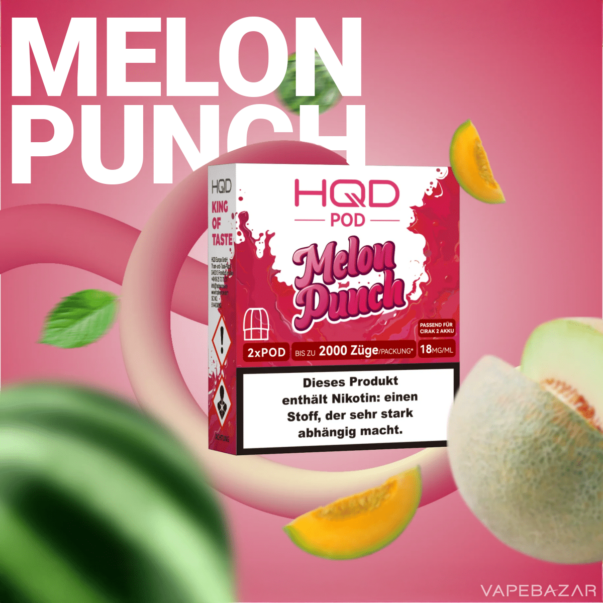 Hqd Pod 2 Melon Punch | Vapebazar Hqd Cirak 2 Hkd Pod 2 Melon Punch