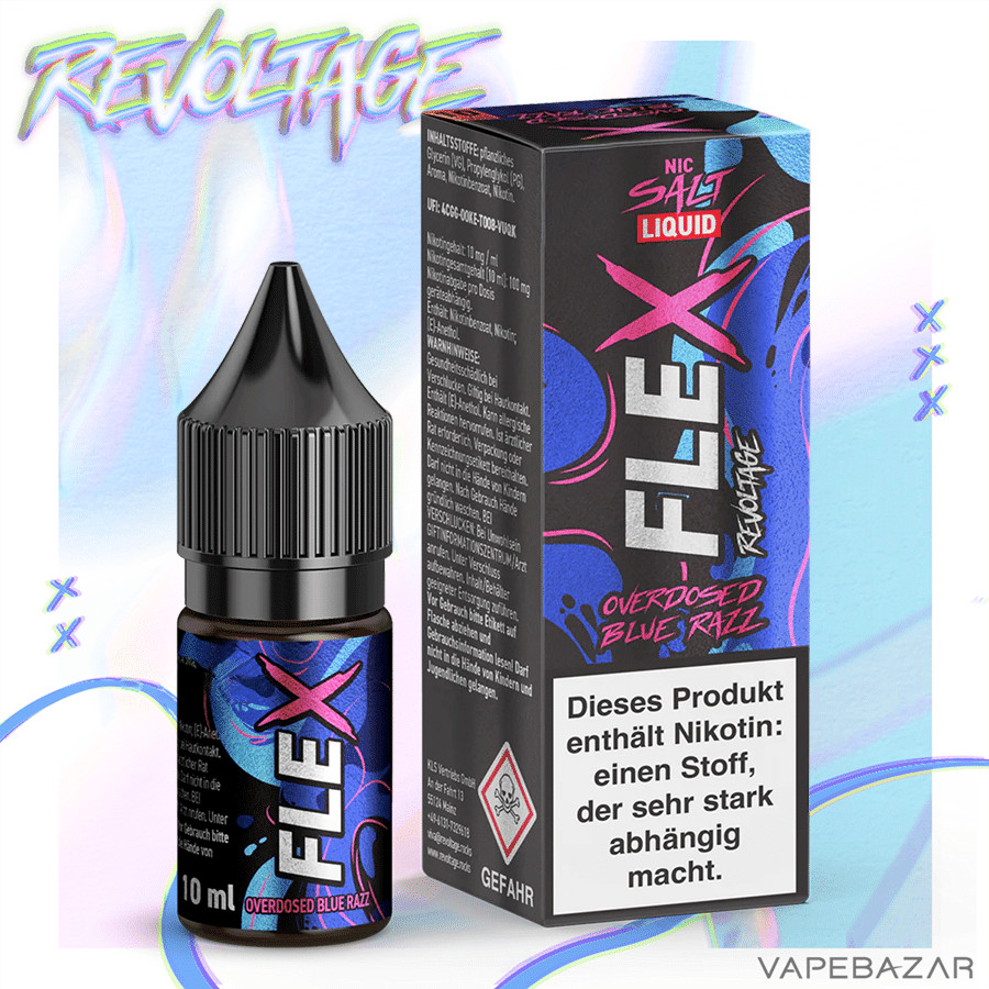 Revoltage Flex Overdosed Blue Razz 2 | Vapebazar Revoltage Flex - Overdosed Blue Razz
