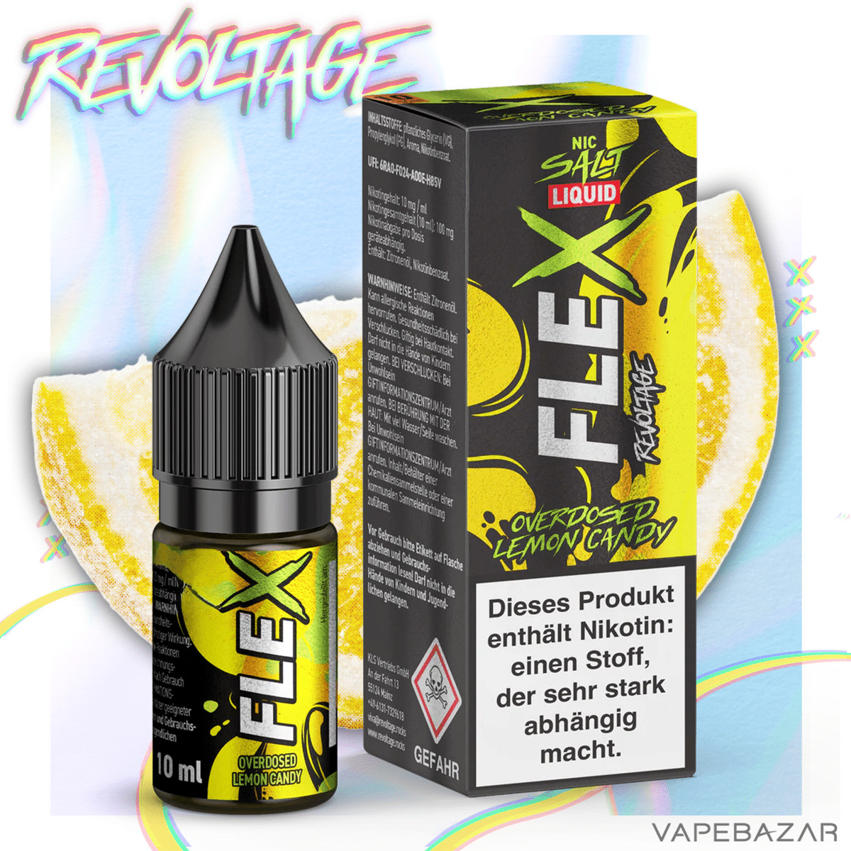 Revoltage Flex Overdosed Lemon Candy | Vapebazar Revoltage Flex Overdosed Lemon Candy