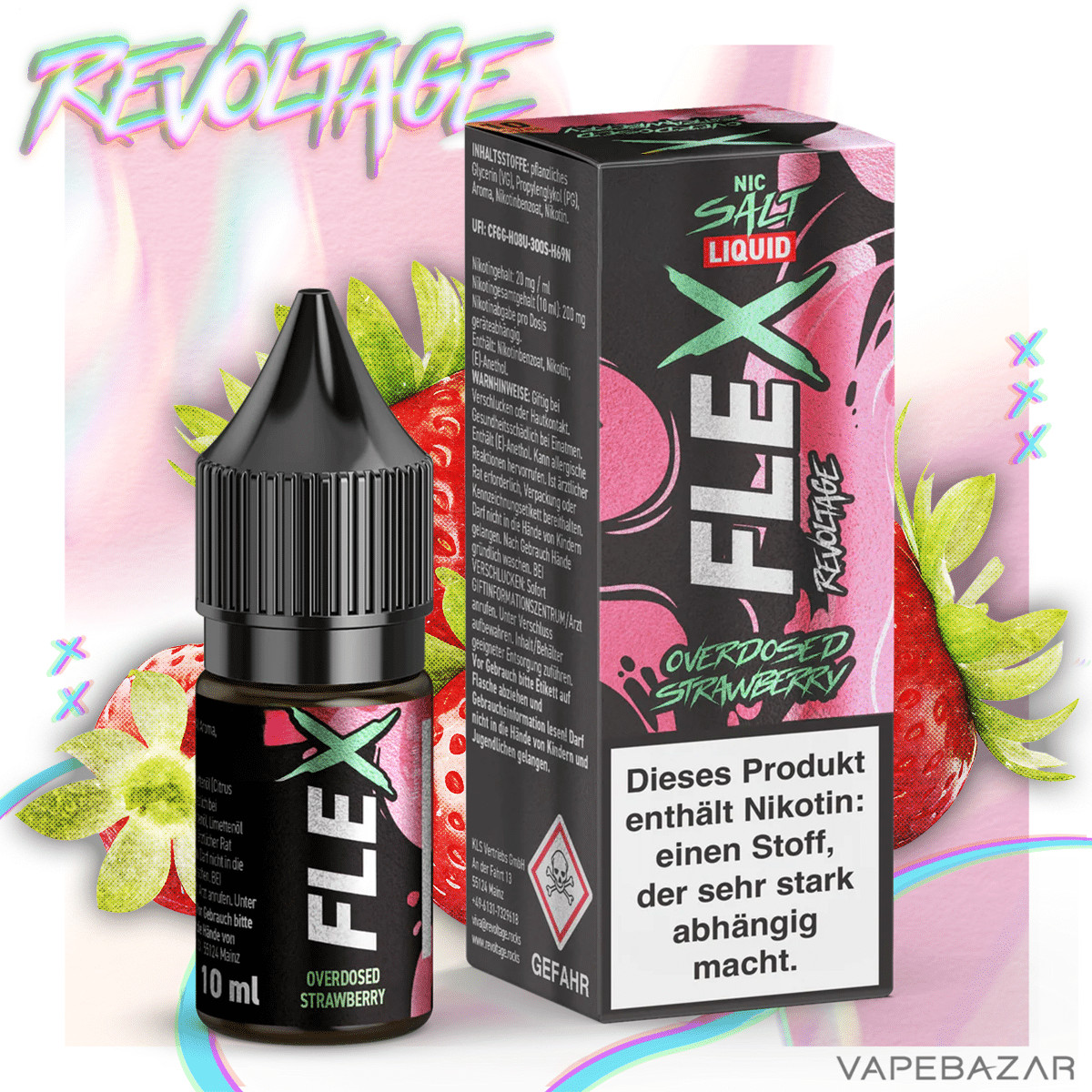 Revoltage Flex Overdosed Strawberry | Vapebazar Revoltage Flex Overdosed Strawberry
