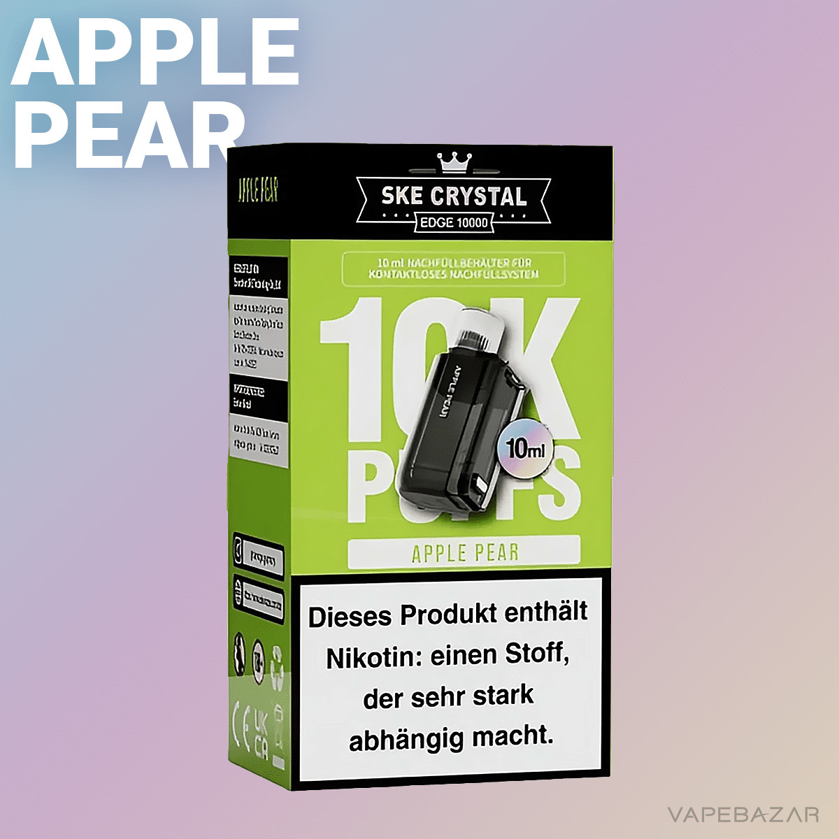 SKE Crystal Edge 10k Apple Pear 2 | Vapebazar Ske Crystal Edge 10K - Apple Pear