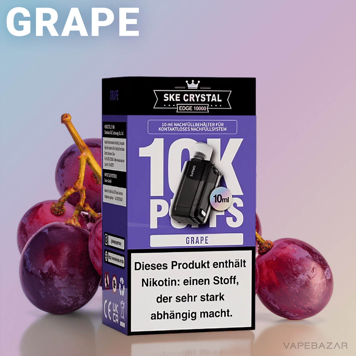 SKE Crystal Edge 10k Grape | Vapebazar Ske Crystal Edge 10K Grape