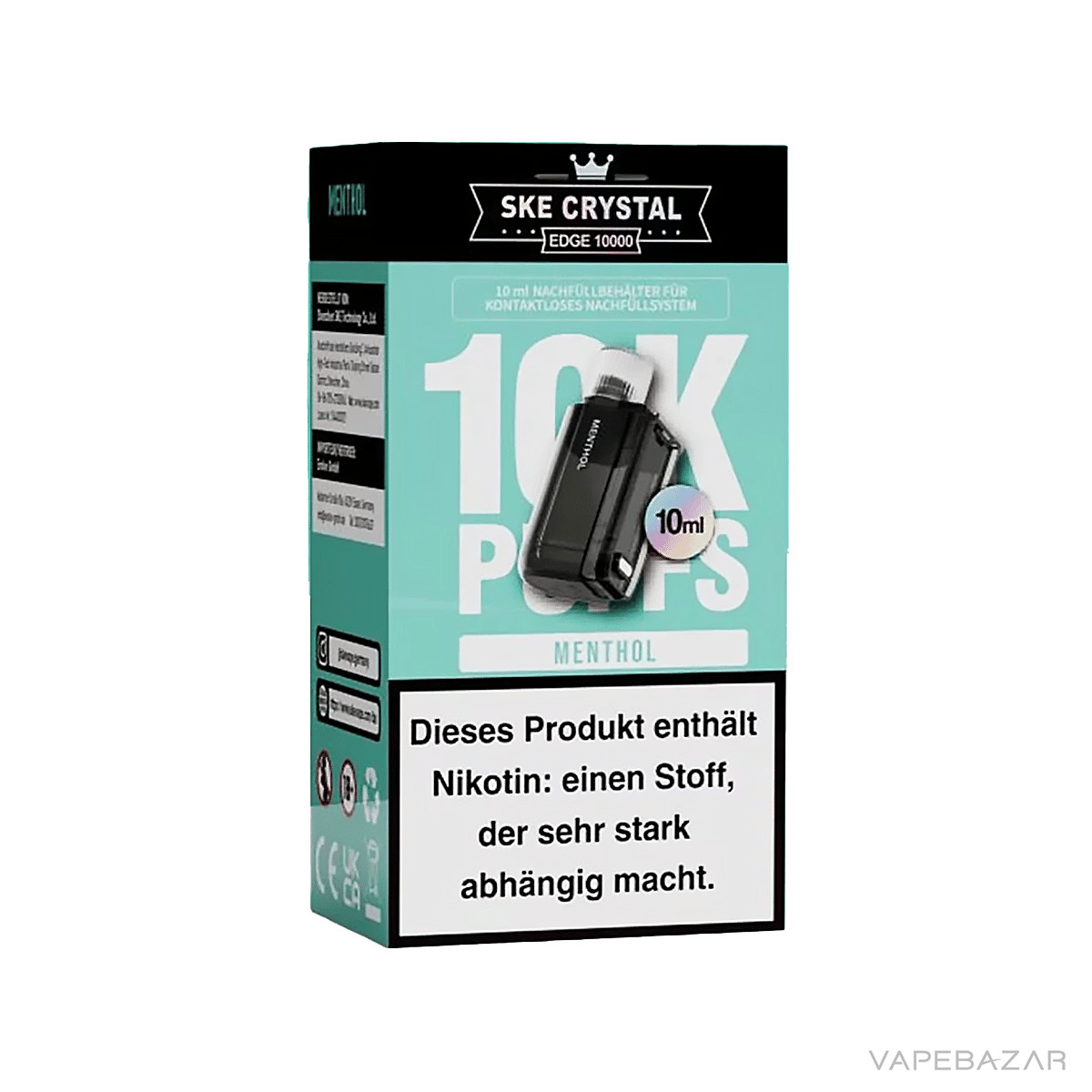SKE Crystal Edge 10k Menthol 3 | Vapebazar Ske Crystal Edge 10K - Menthol