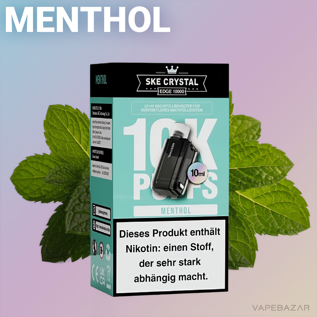 SKE Crystal Edge 10k Menthol | Vapebazar Ske Crystal Edge 10K Menthol