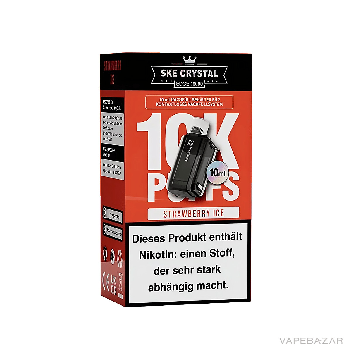 SKE Crystal Edge 10k Strawberry Ice 3 | Vapebazar Ske Crystal Edge 10K - Strawberry Ice
