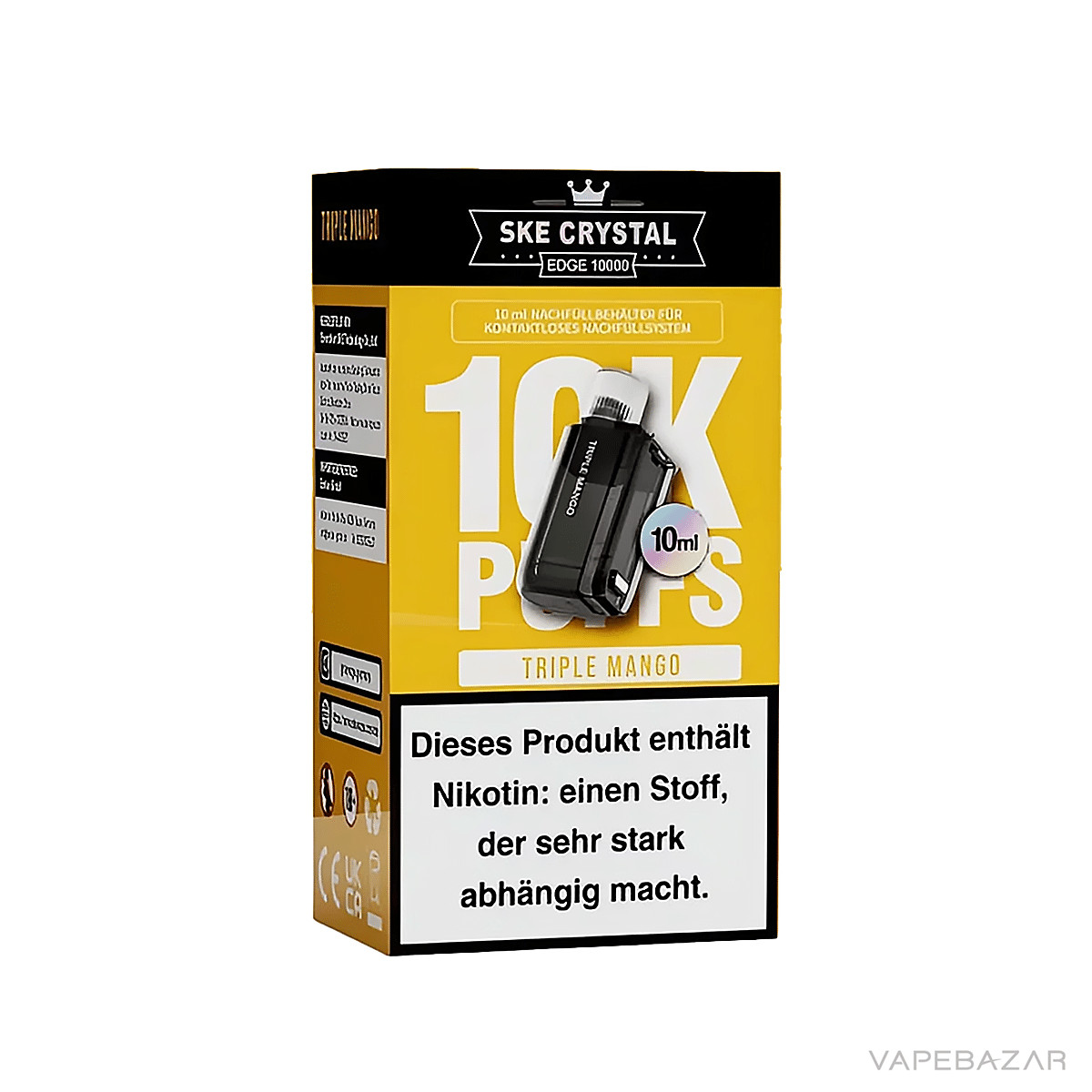 SKE Crystal Edge 10k Triple Mango 3 | Vapebazar Ske Crystal Edge 10K - Triple Mango