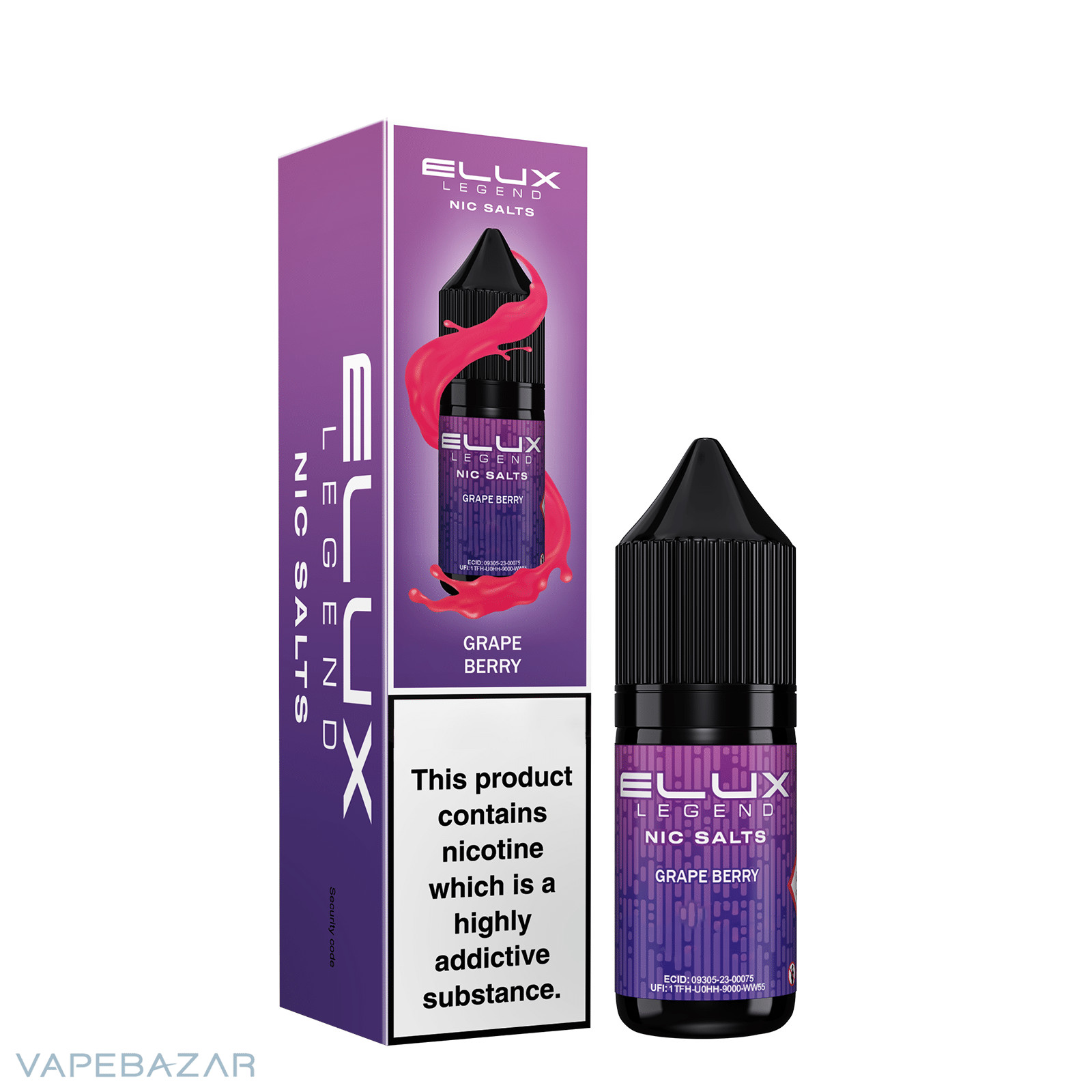 ELUX LEGEND NIC SALTS Grape Berry 3 | Vapebazar Elux Legend Nic Salts - Grape Berry