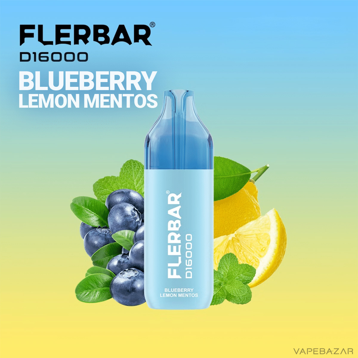 Flerbar D16000 Blueberry Lemon Mentos 2 | Vapebazar Flerbar D16000 Blueberry Lemon Mentos-2