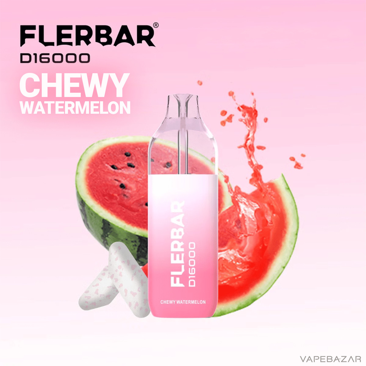 Flerbar D16000 Chewy Watermelon 2 | Vapebazar Flerbar D16000 Chewy Watermelon-2