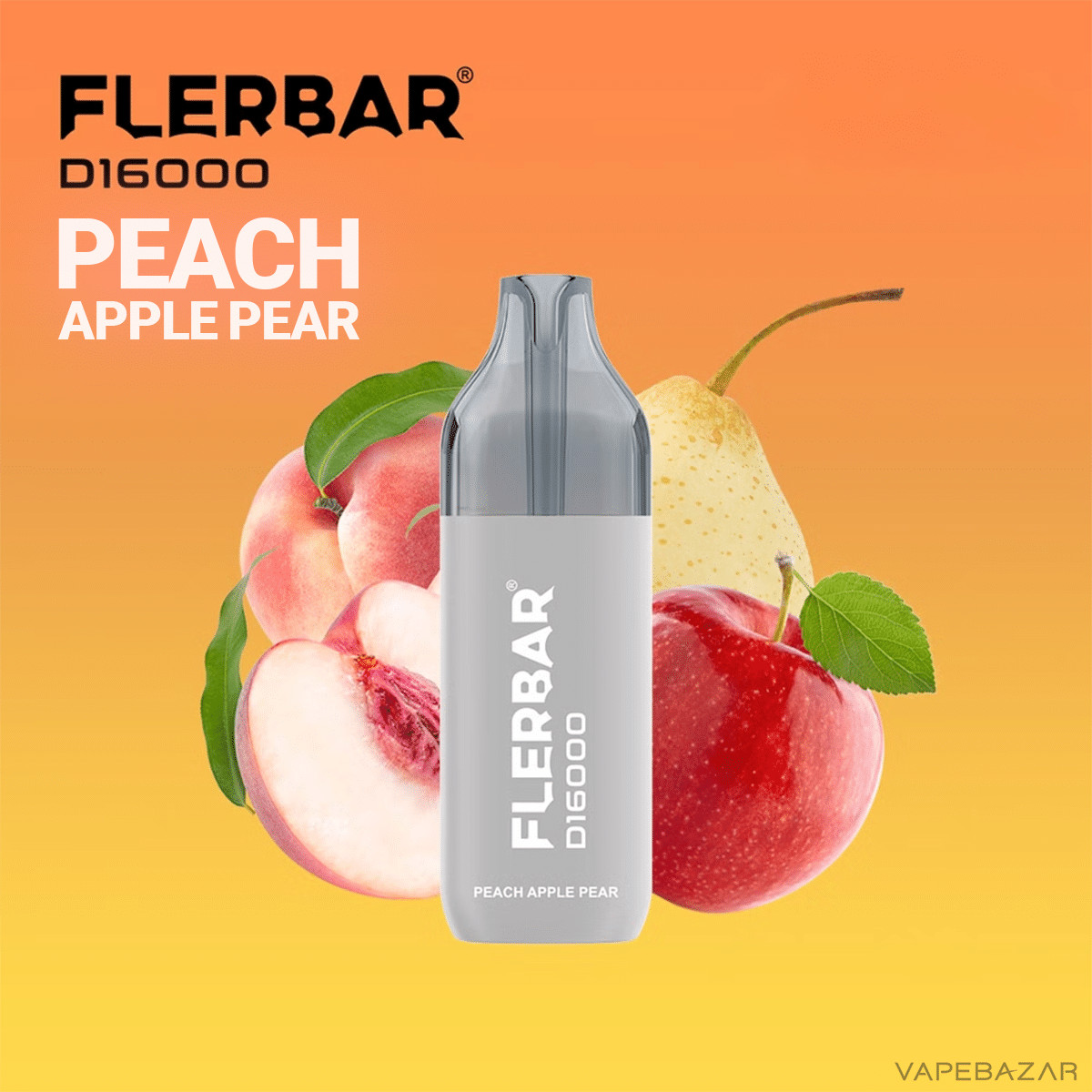 Flerbar D16000 Peach Apple Pear 2 | Vapebazar Flerbar D16000 Peach Apple Pear-2