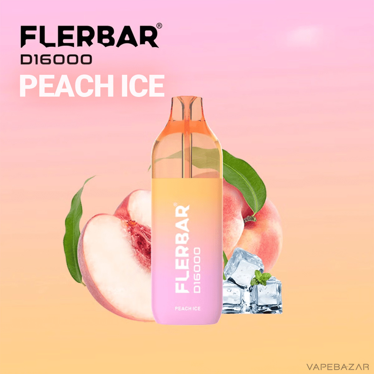 Flerbar D16000 Peach Ice 2 | Vapebazar Flerbar D16000 Peach Ice-2
