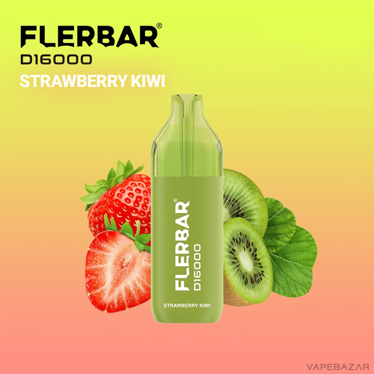 Flerbar D16000 Strawberry Kiwi 2 | Vapebazar Flerbar D16000 Strawberry Kiwi-2