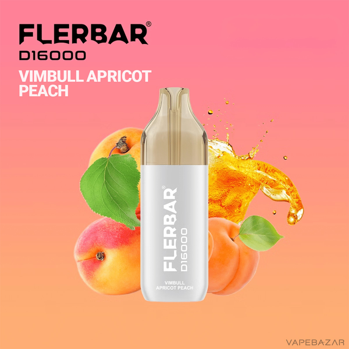 Flerbar D16000 Vimbull Apricot Peach 2 | Vapebazar Flerbar D16000 Vimbull Apricot Peach-2