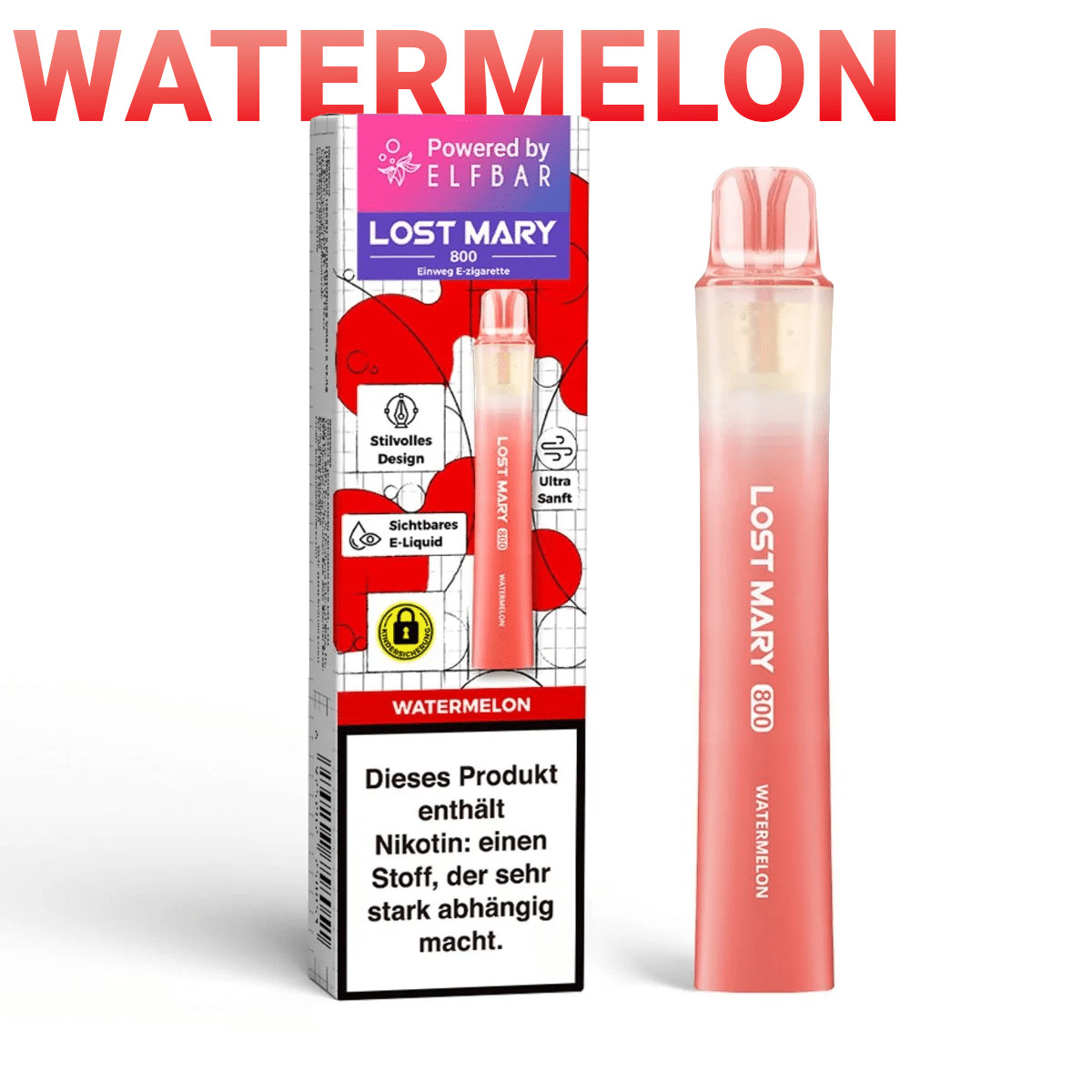Lost Mary 800 Watermelon 1 | Vapebazar Elfbar Lost Mary 800 - Apple Peach