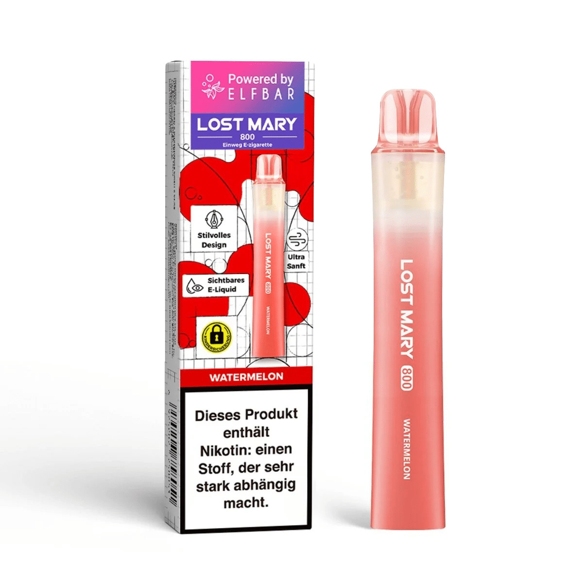 Lost Mary 800 Watermelon | Vapebazar Elfbar Lost Mary 800 - Apple Peach