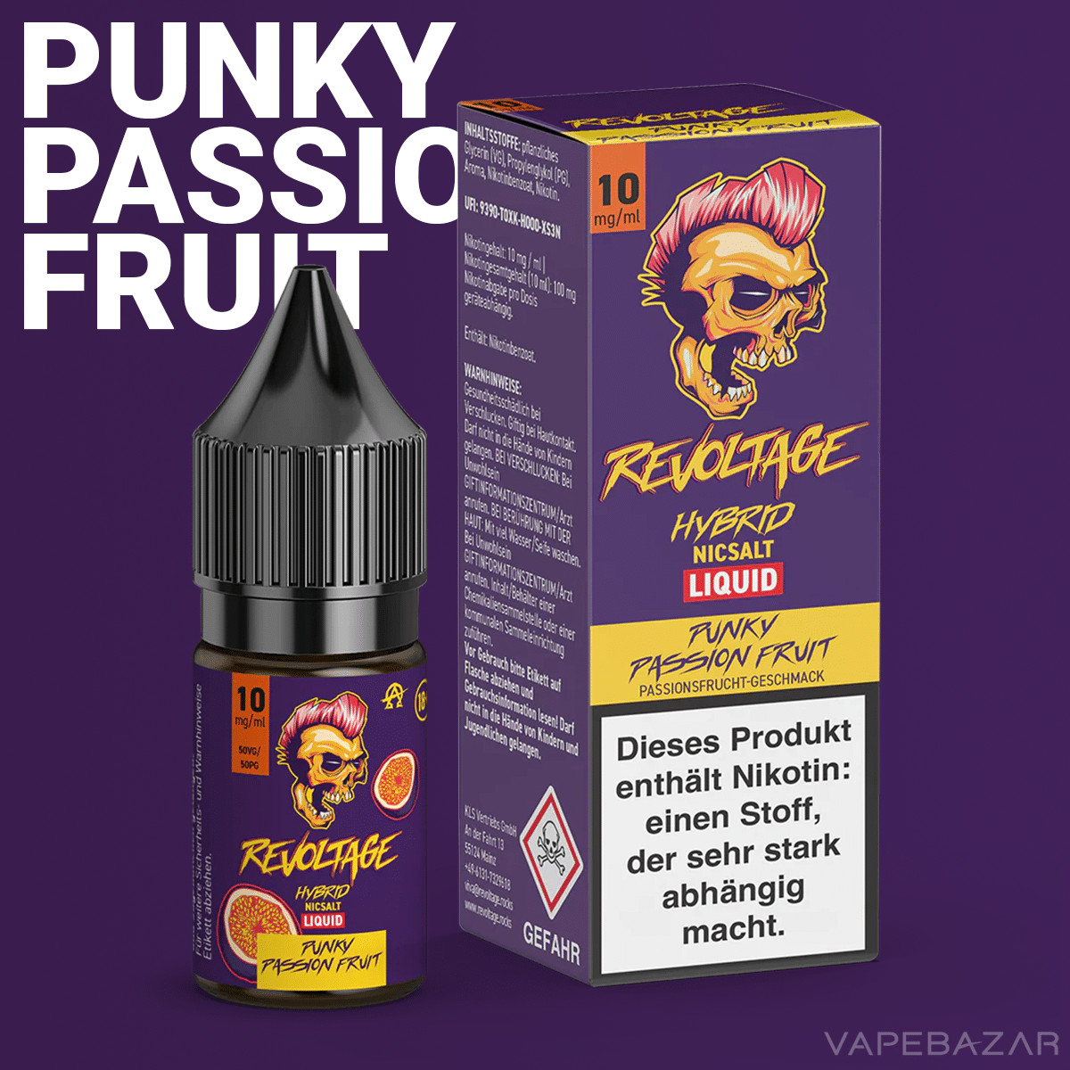 Revoltage Hybrid NicSalt Liquid Revoltage NicSalt Punky Passion Fruit 2 | Vapebazar Revoltage Hybrid Nicsalt Liquid - Punky Passion Fruit
