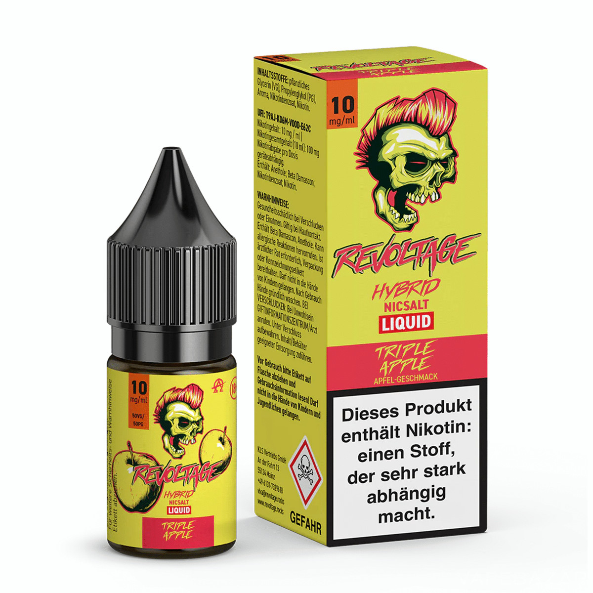 Revoltage Hybrid NicSalt Liquid Revoltage NicSalt Triple Apple 3 | Vapebazar Revoltage Hybrid Nicsalt Liquid - Laser Lychee
