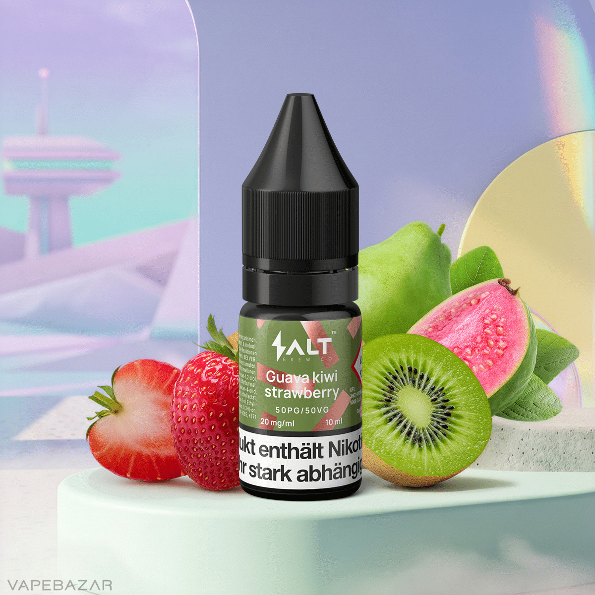 Salt Brew Co Liquid Guava Kiwi Strawberrysalt liquid | Vapebazar Salt Brew Co Liquid - Guava Kiwi Strawberry Salt Liquid_
