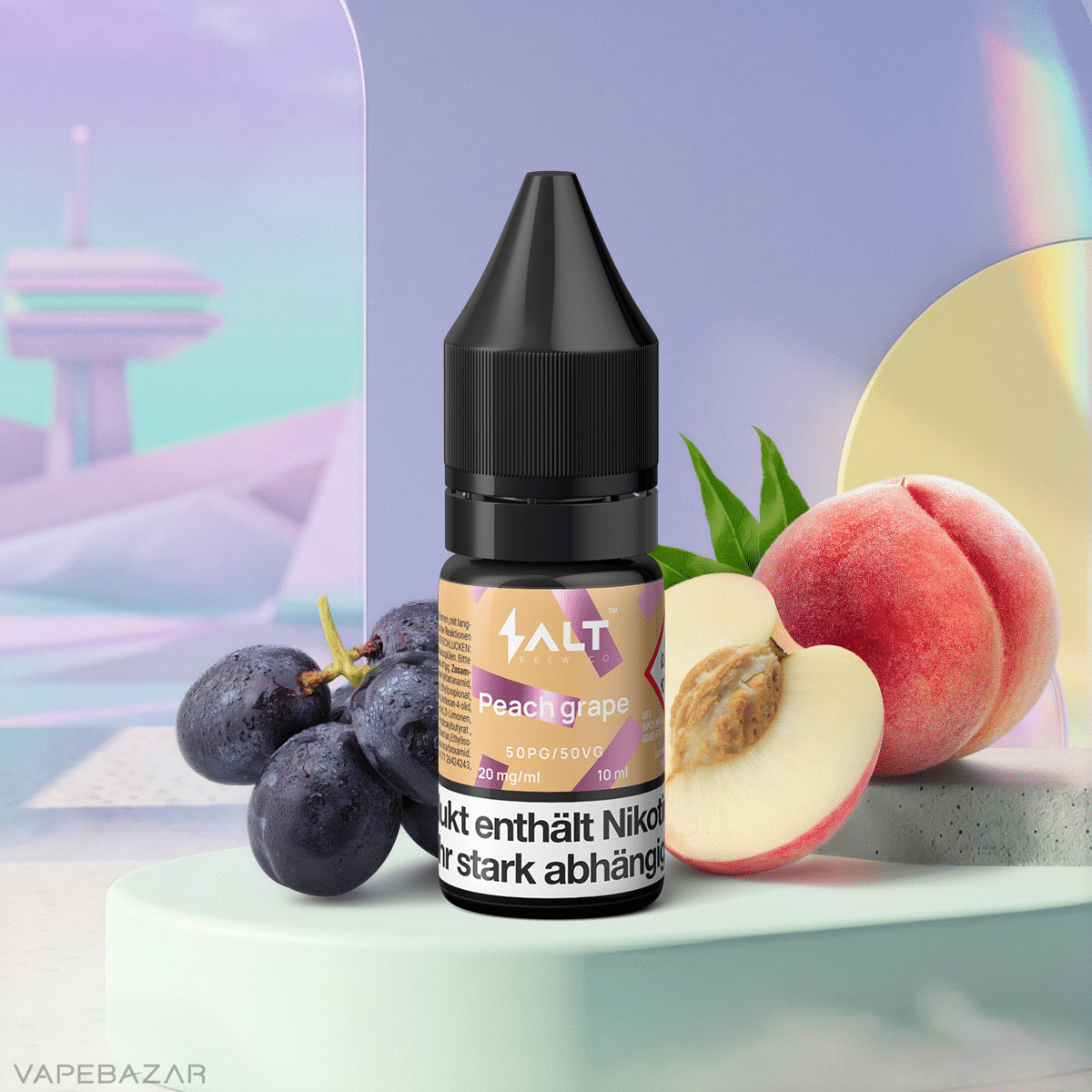 Salt Brew Co Liquid Peach Grapesalt liquid | Vapebazar Salt Brew Co Liquid - Peach Grape Salt Liquid_