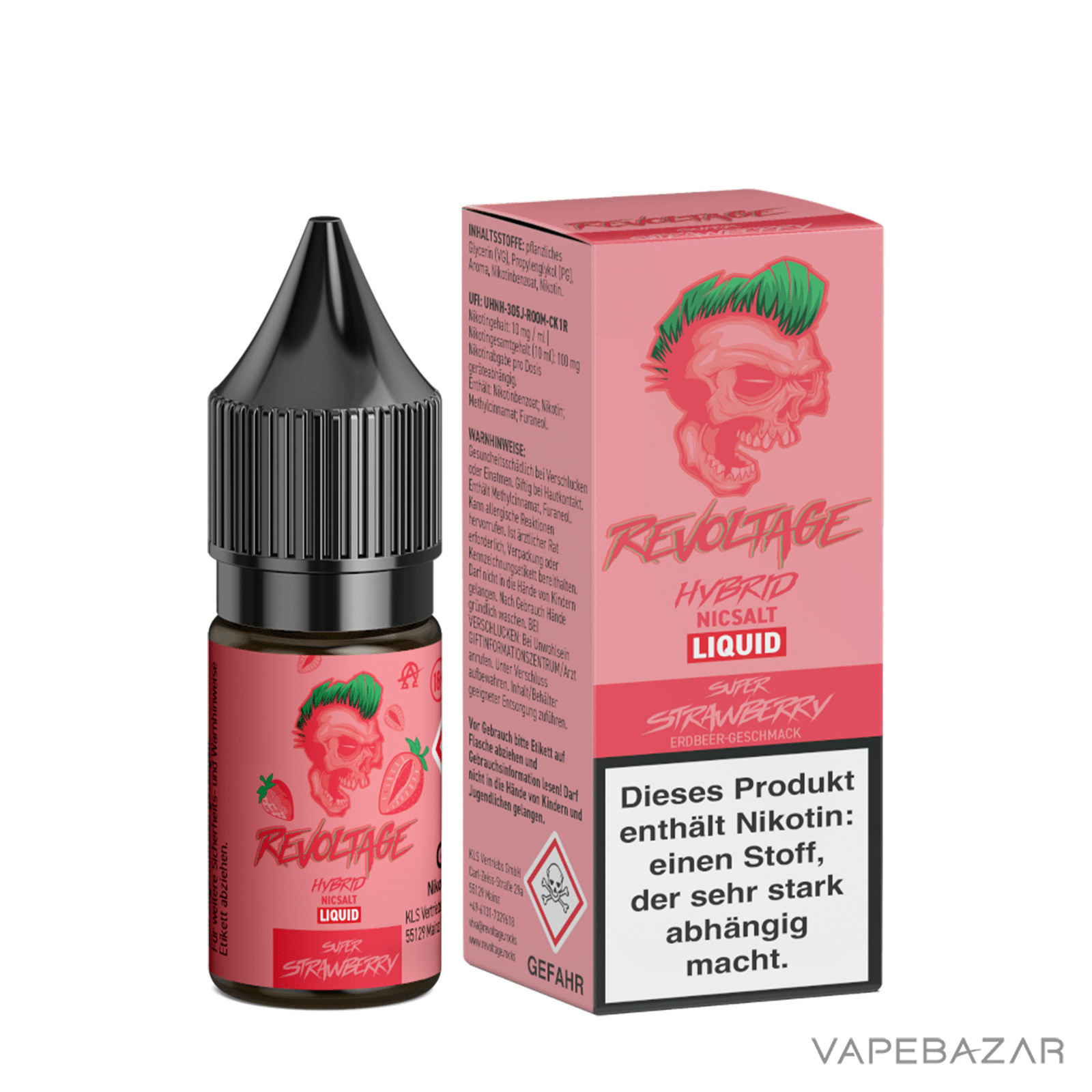 SuperStrawberry3 | Vapebazar Revoltage Hybrid Nicsalt Liquid - Laser Lychee