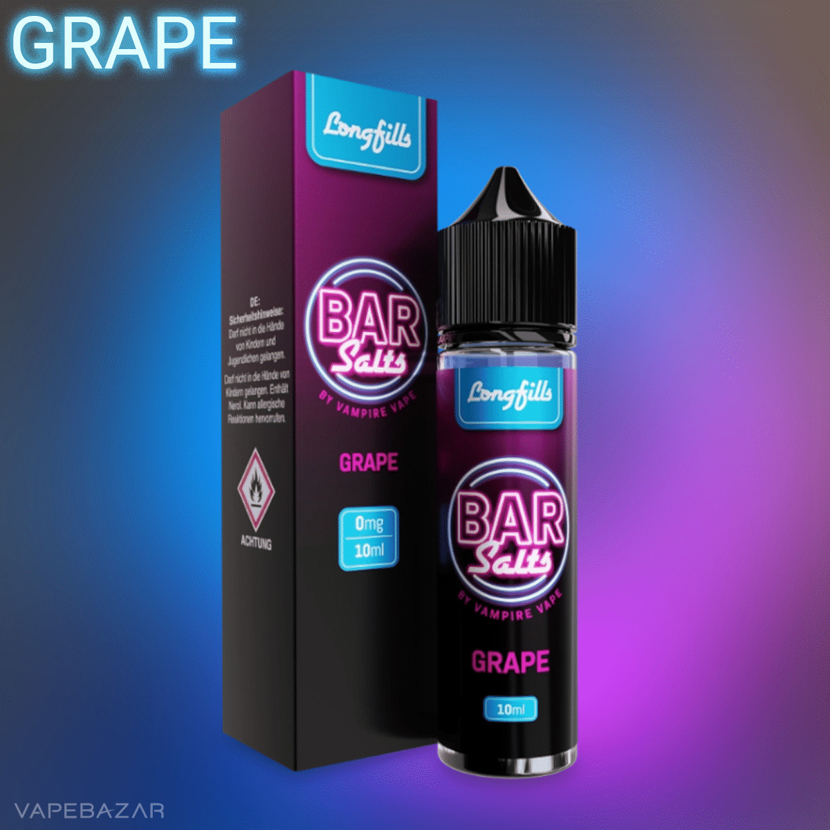 Vampire Vape Bar Salts Longfill Grape2 1 | Vapebazar Bar Salts Longfills - Grape 10Ml