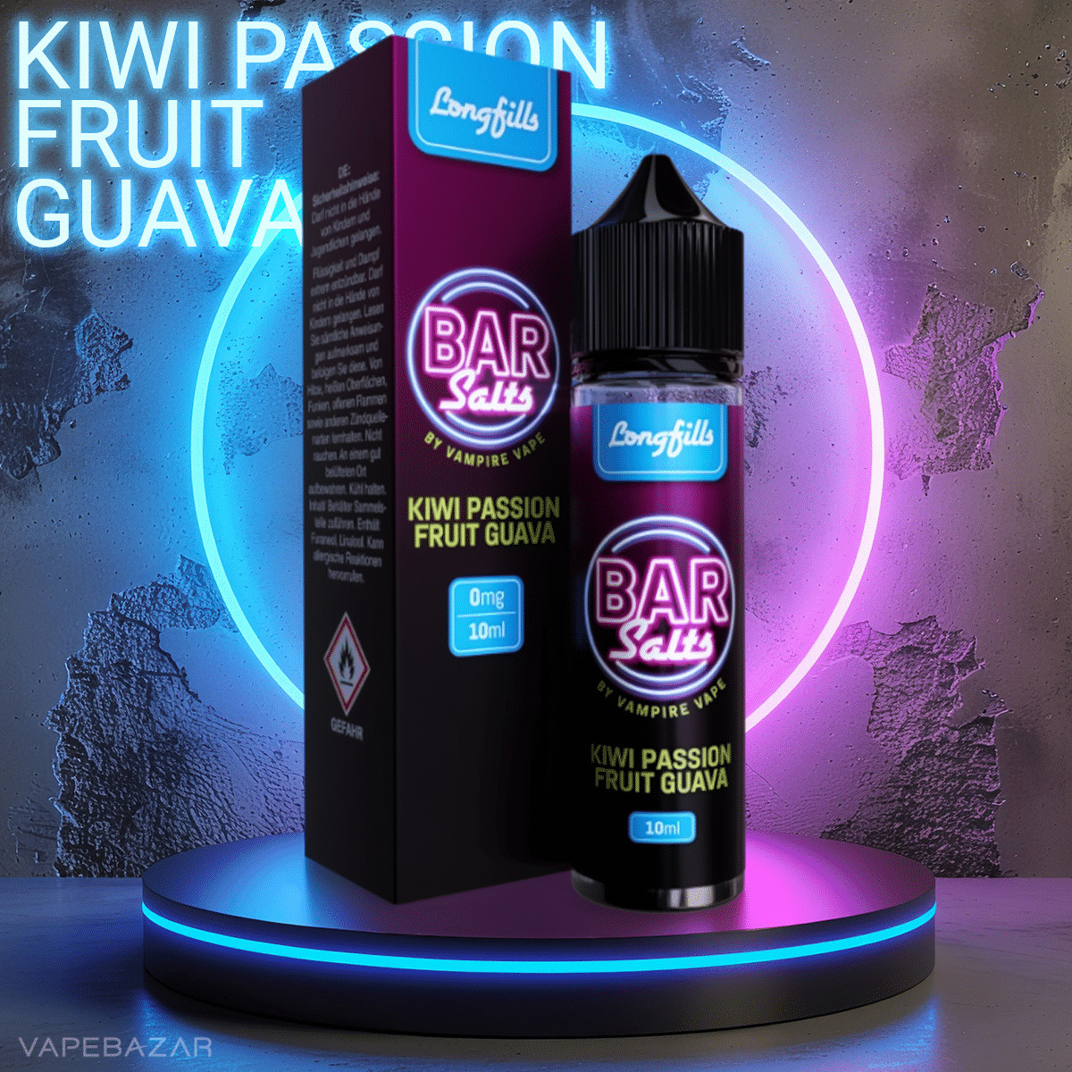 Vampire Vape Bar Salts Longfill Kiwi Passion Fruit Guava | Vapebazar Vampire Vape Bar Salts Longfill - Kiwi Passion Fruit Guava