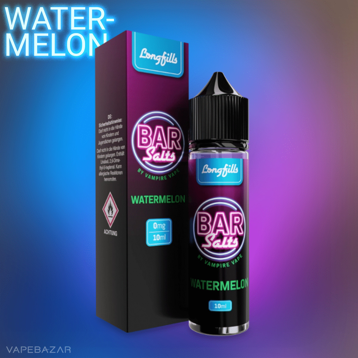 Vampire Vape Bar Salts Longfill Watermelon2 1 | Vapebazar Bar Salts Longfills - Watermelon 10Ml