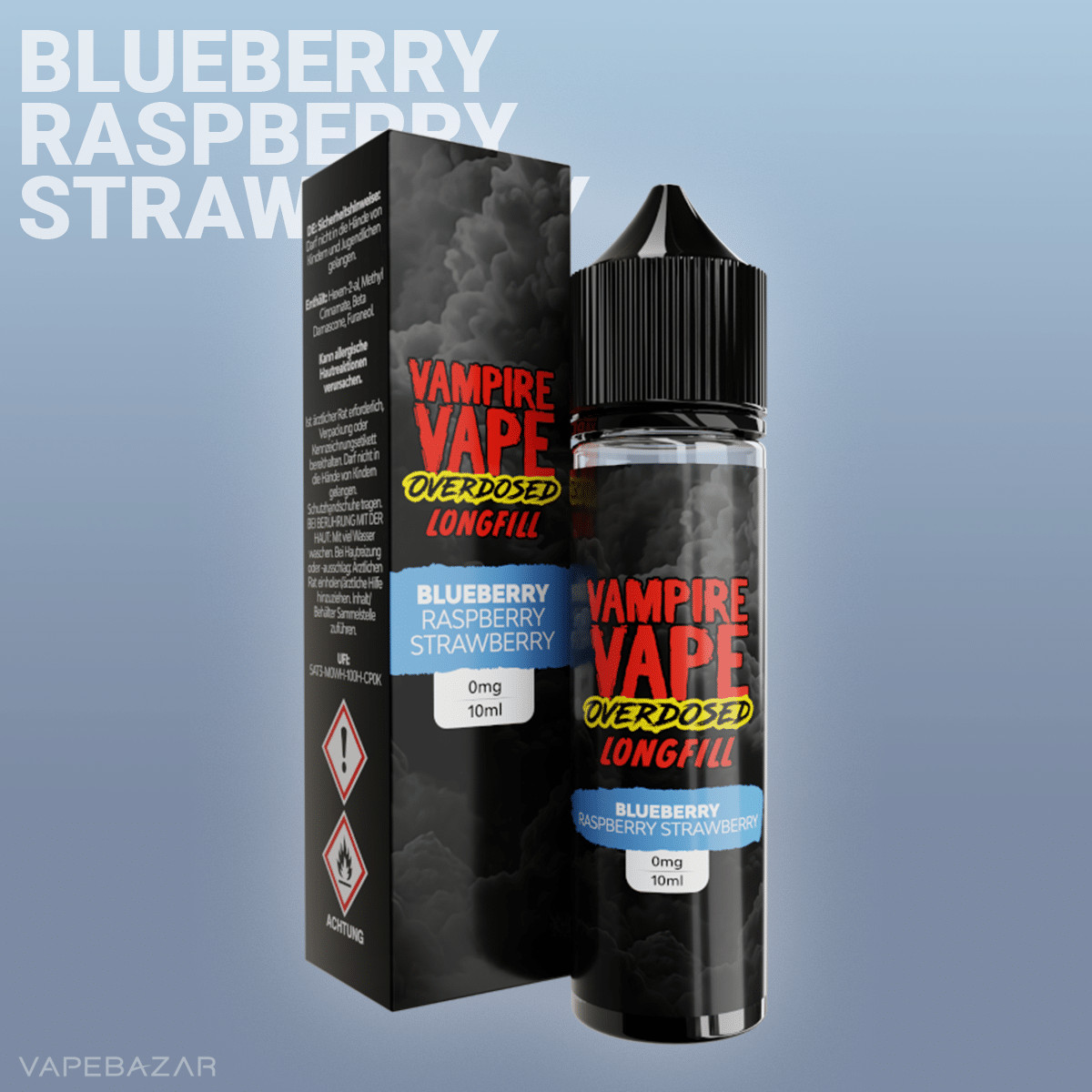 Vampire Vape Overdosed Blueberry Raspberry Strawberry 1 | Vapebazar Vampire Vape Overdosed Longfill - Blueberry Raspberry Strawberry 10Ml