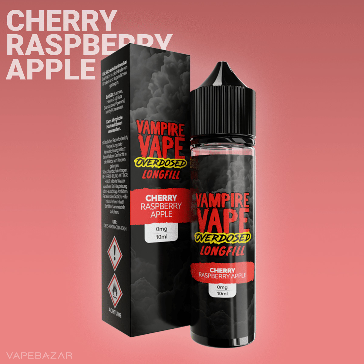 Vampire Vape Overdosed Cherry Raspberry Apple 1 | Vapebazar Vampire Vape Overdosed Longfill - Blueberry Raspberry Strawberry 10Ml