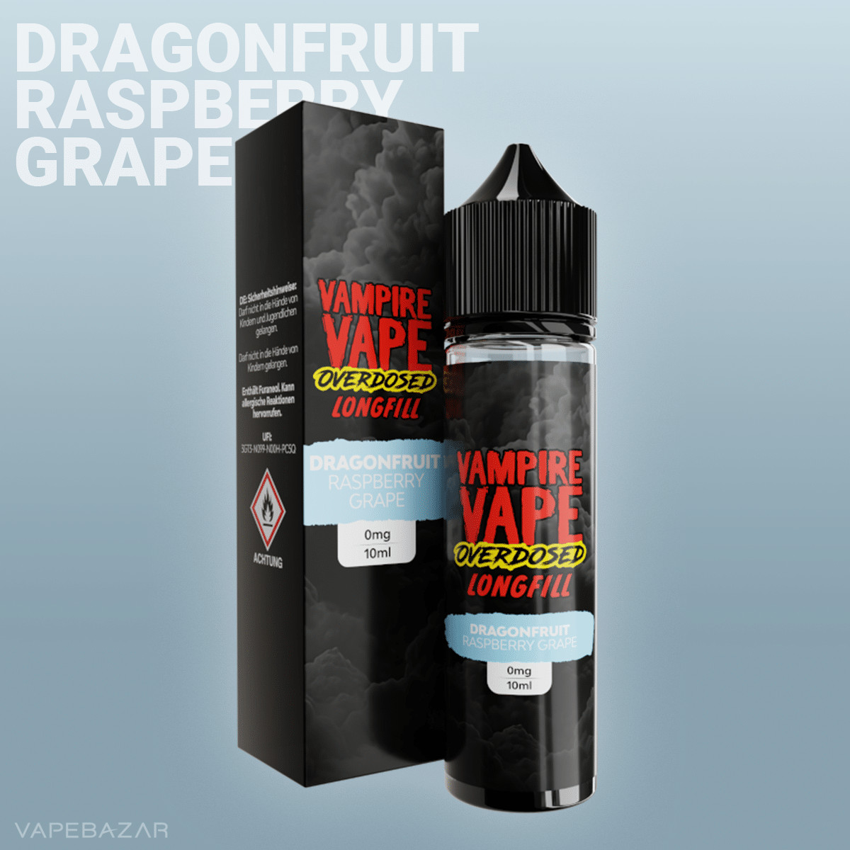 Vampire Vape Overdosed Dragonfruit Raspberry Grape 1 | Vapebazar Vampire Vape Overdosed Longfill - Blueberry Raspberry Strawberry 10Ml