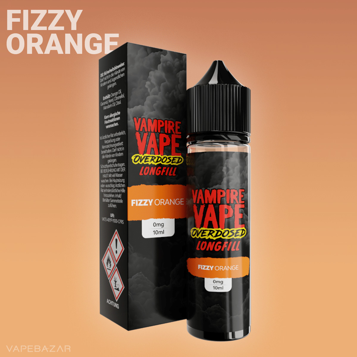 Vampire Vape Overdosed Fizzy Orange 1 | Vapebazar Vampire Vape Overdosed Longfill - Blueberry Raspberry Strawberry 10Ml