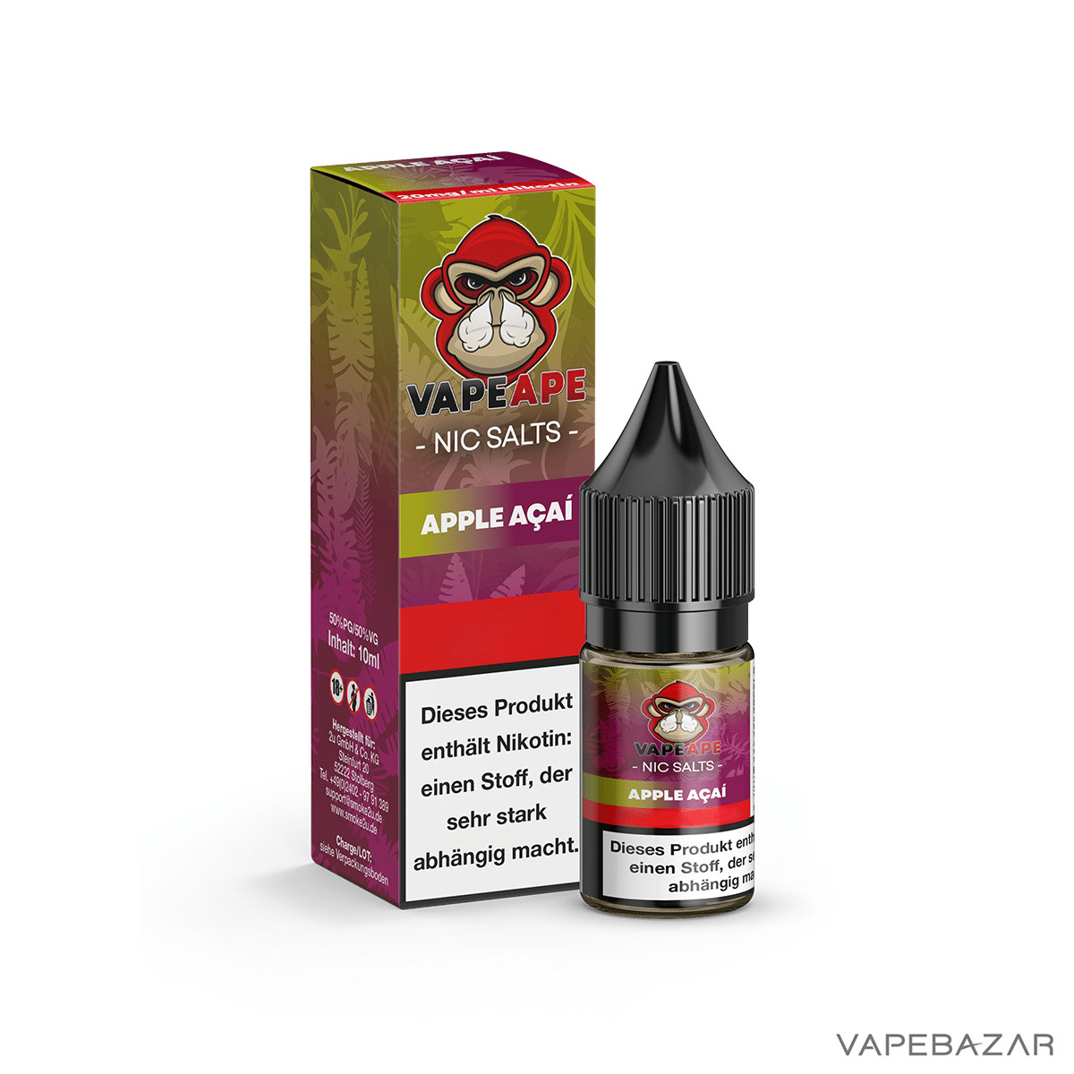 VapeApe Apple Acai 3 | Vapebazar Vapeape - Apple Acai - Nic Salts