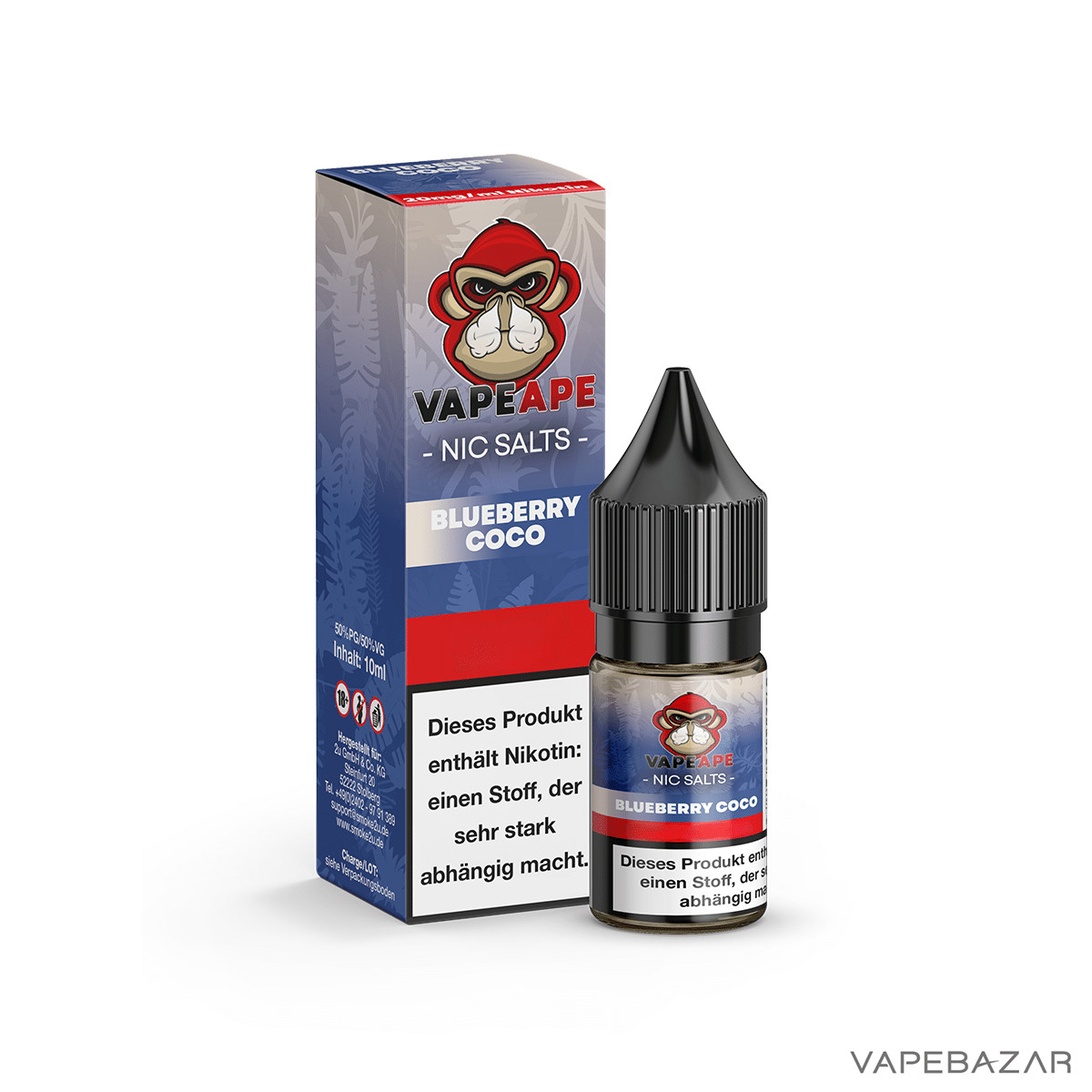 VapeApe Bleueberry Coco 3 | Vapebazar Vapeape - Apple Acai - Nic Salts