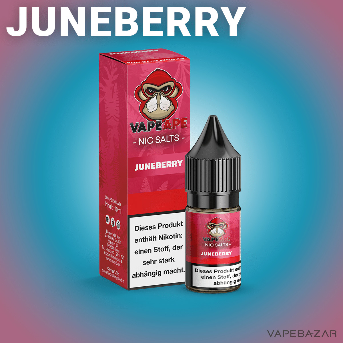 VapeApe Juneberry 2 | Vapebazar Vapeape - Apple Acai - Nic Salts