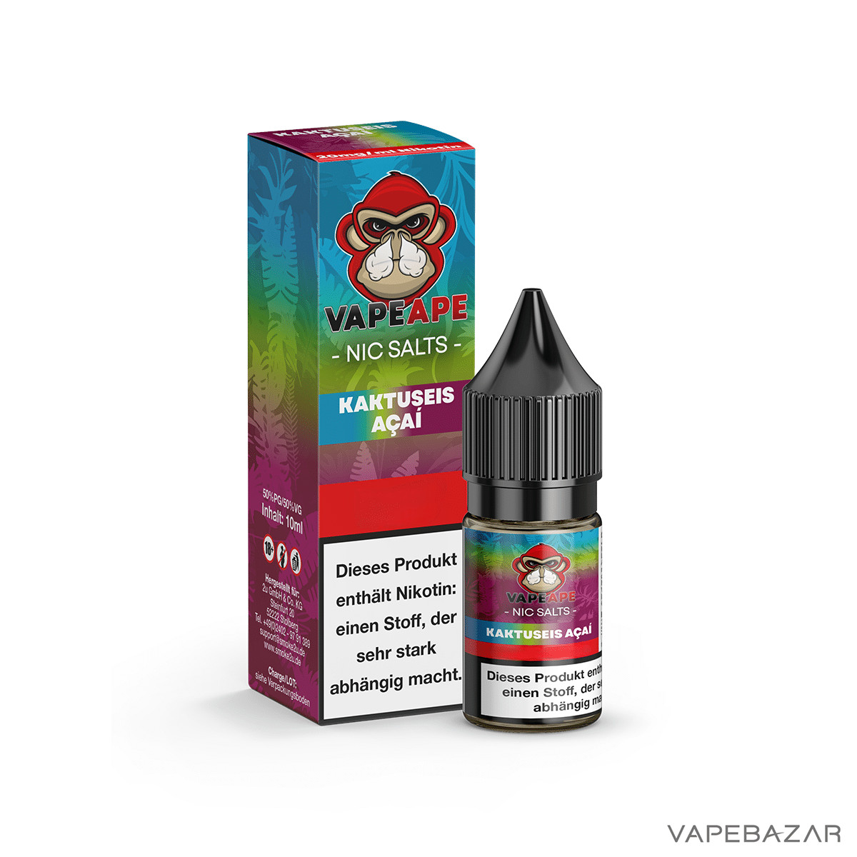 VapeApe Kaktuseis Acai 3 | Vapebazar Vapeape - Apple Acai - Nic Salts