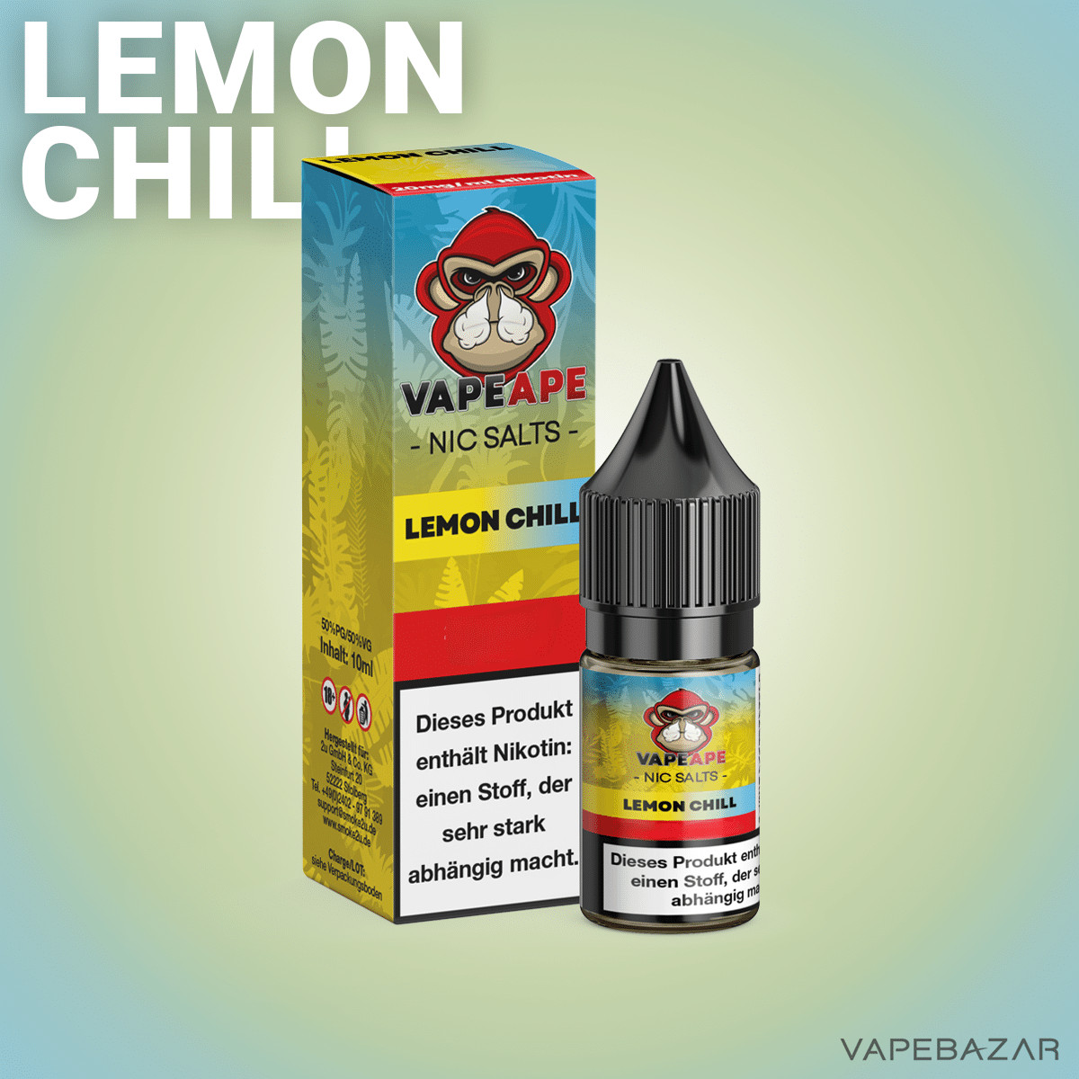 VapeApe Lemon Chill 2 | Vapebazar Vapeape - Apple Acai - Nic Salts