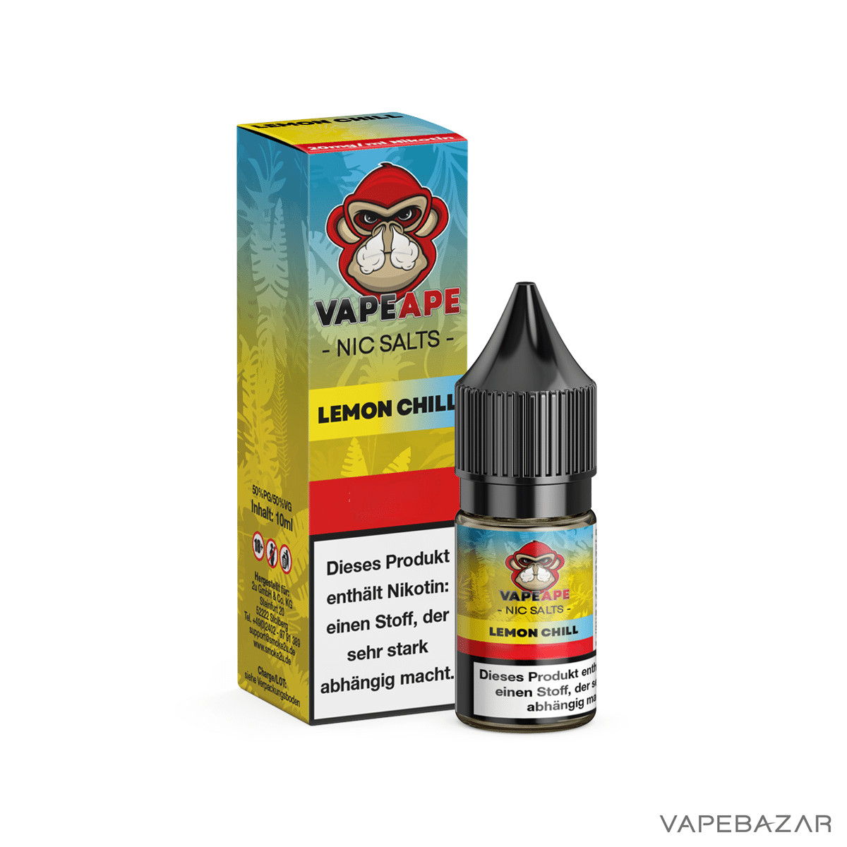 VapeApe Lemon Chill 3 | Vapebazar Vapeape - Apple Acai - Nic Salts