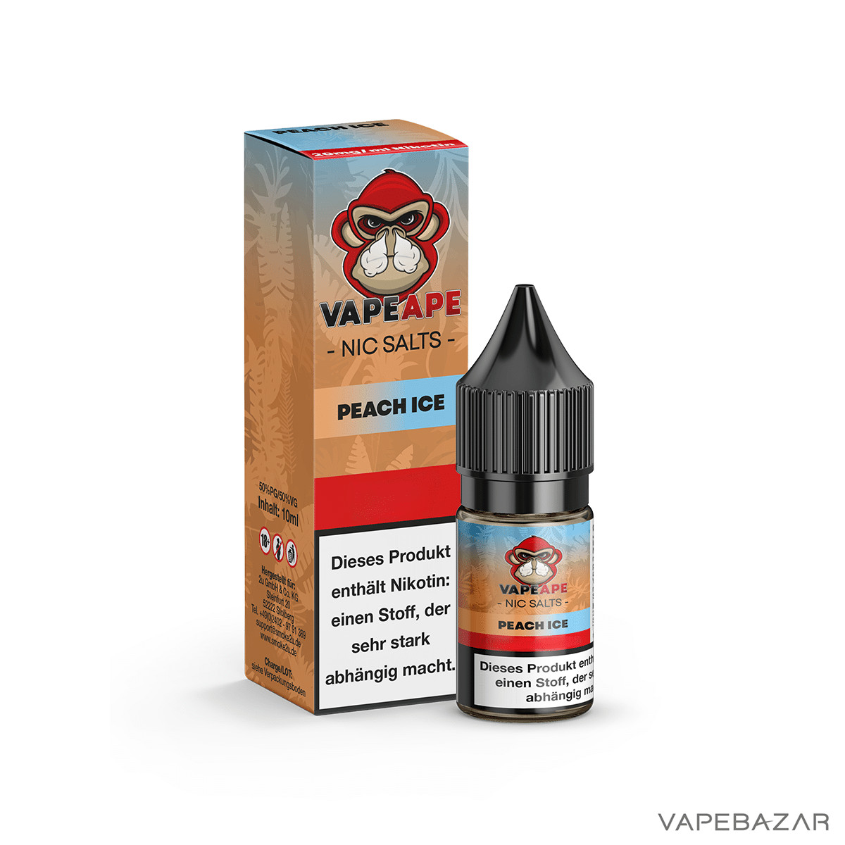 VapeApe Peach ice 3 | Vapebazar Vapeape - Apple Acai - Nic Salts