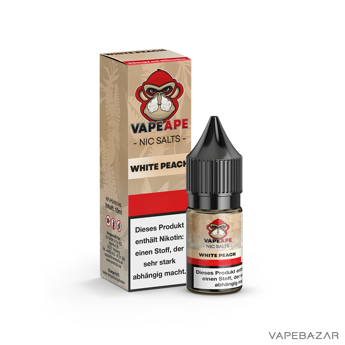 VapeApe White Peach 3 | Vapebazar Vapeape - Apple Acai - Nic Salts