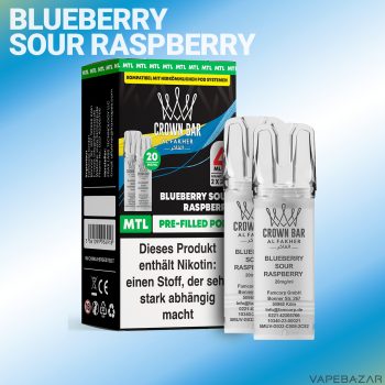 Al Fakher Pods Crown Bar 600 Pods - Blueberry Sour Raspberry-1