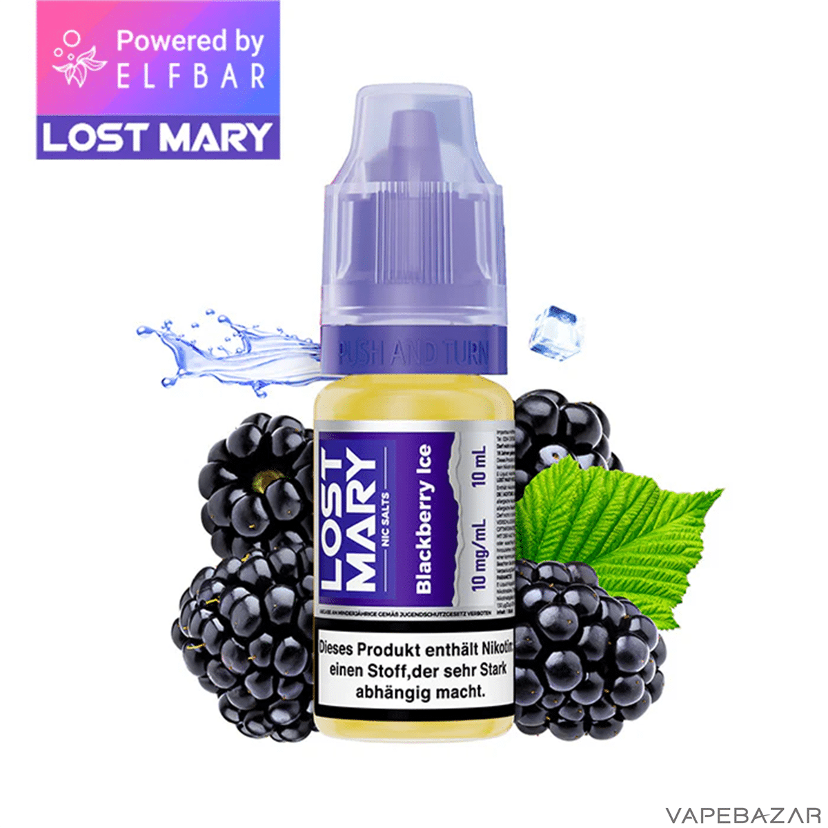 Elfbar Lost Mary Liquid NicSalt Blackberry Ice | Vapebazar Lost Mary Nicsalt - Blackberry Ice