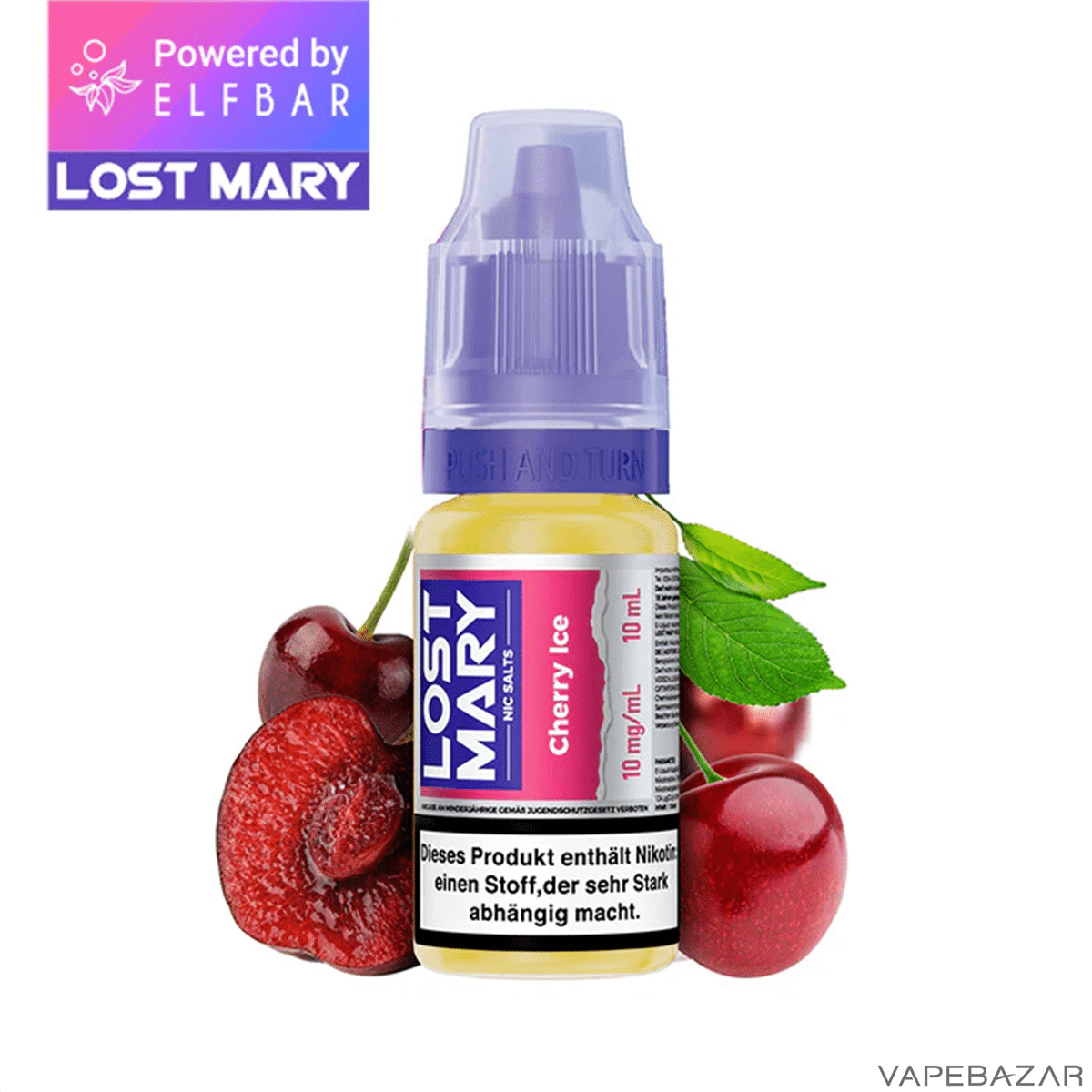 Elfbar Lost Mary Liquid NicSalt Cherry Ice | Vapebazar Lost Mary Nicsalt - Cherry Ice – Bild 3