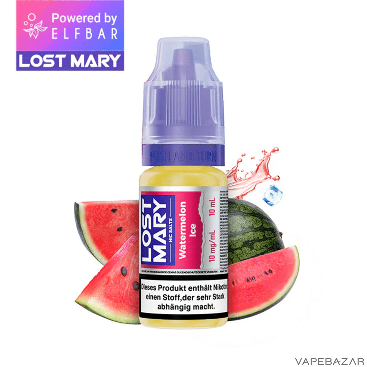 Elfbar Lost Mary Liquid NicSalt Watermelon Ice | Vapebazar Lost Mary Nicsalt - Watermelon Ice – Bild 3